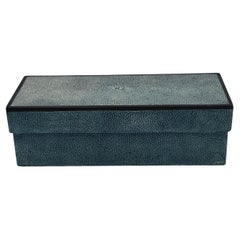 Lujosa Caja Larga de Escritorio R & Y Augousti, inspirada en el Art Déco y de color verde azulado