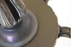 Lussuoso lampadario in bronzo alabastrino Art Nouveau