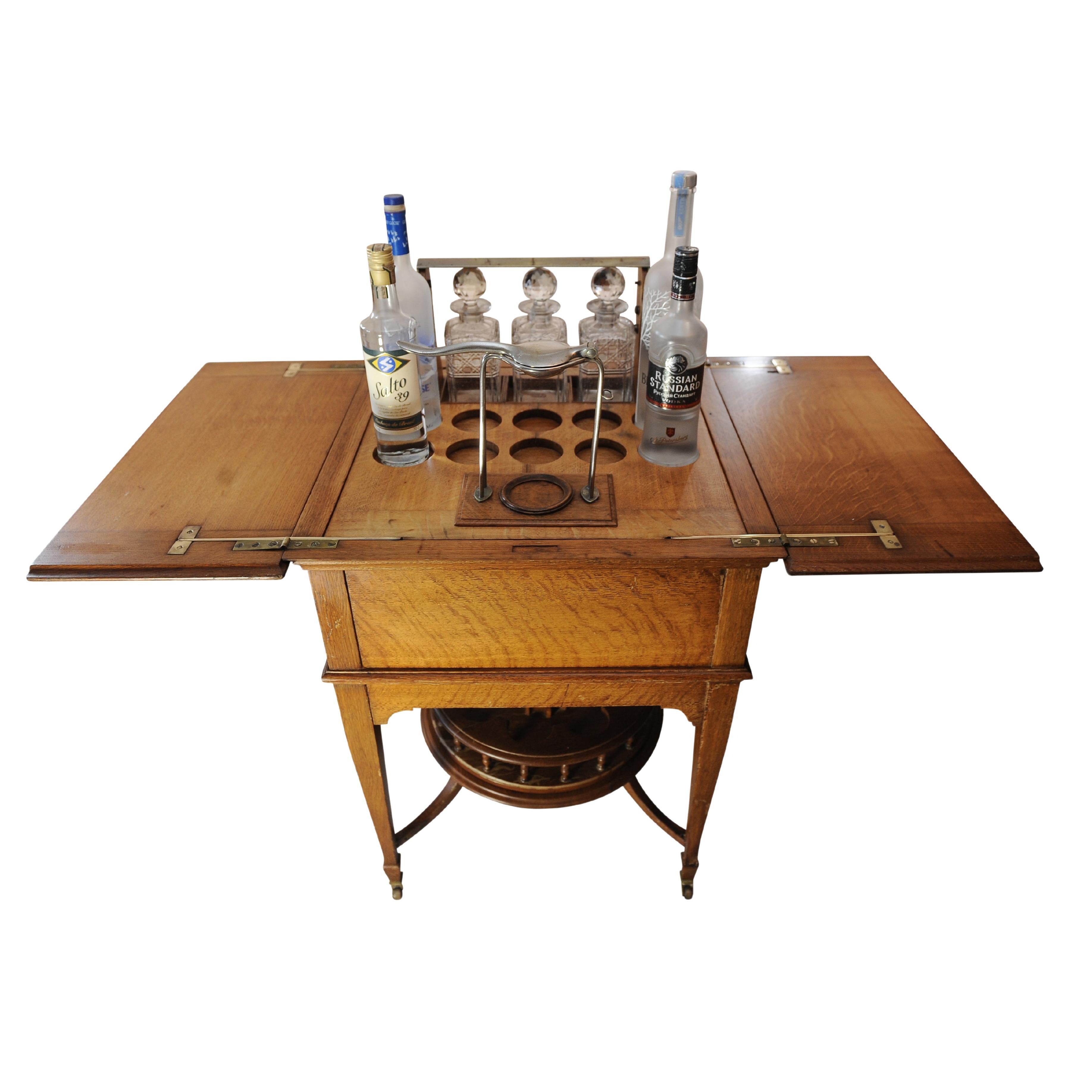 Édouardien Luxueux et rare Asprey & Co. London Royal Warrant Drinks Cabinet Dry Bar en vente