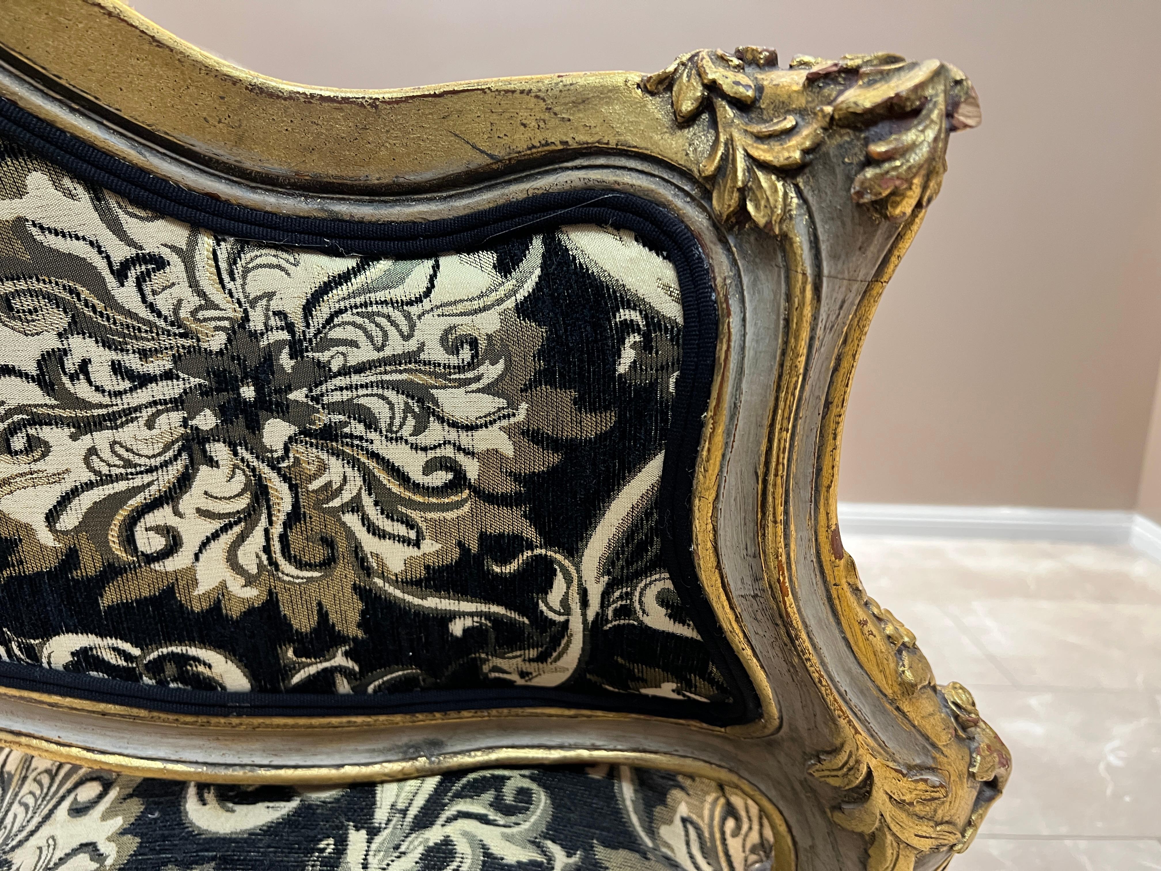 Luxurious Baroque Sofa – Handcrafted, Gold Detailing, Velvet Upholstery For Sale 10