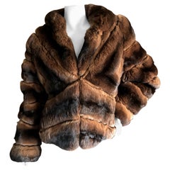 Luxurious Chevron Pattern Chinchilla Jacket from Nieman Marcus by Eric Gaskins