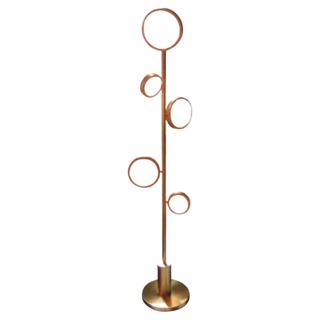 Lampadaire Circles - Luxueux design en laiton et verre pour une Aesthetic Modernity