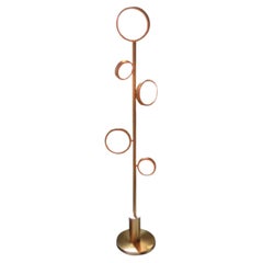 Lampada da terra Circles - Design lussuoso in ottone e vetro per un'estetica moderna