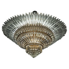 Luxurious Contemporary Italian Murano Glass Triedi Ceiling Light