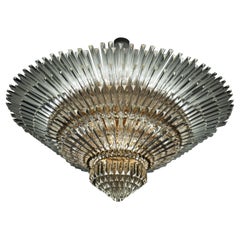 Luxurious Contemporary Murano Glass Triedi Ceiling Light
