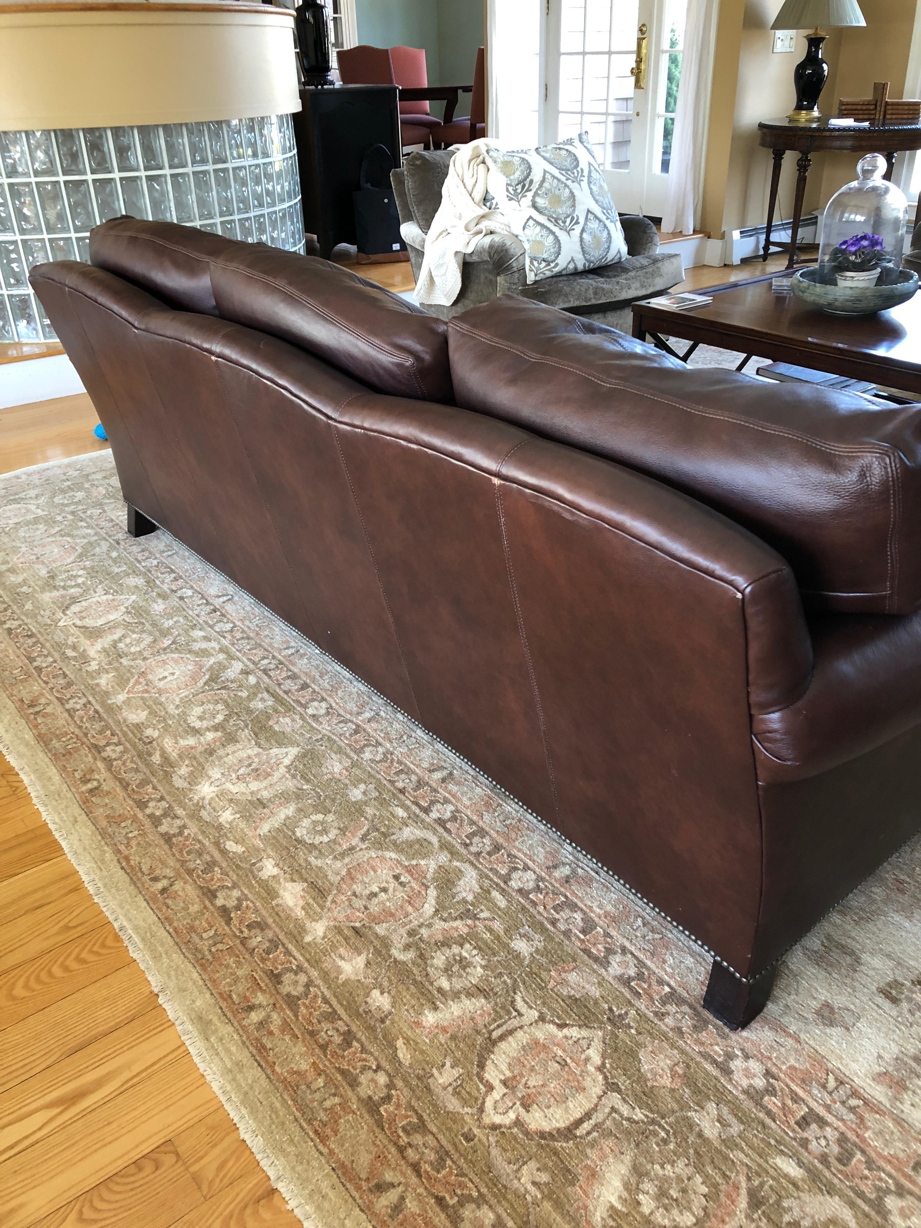 ralph lauren leather sofa