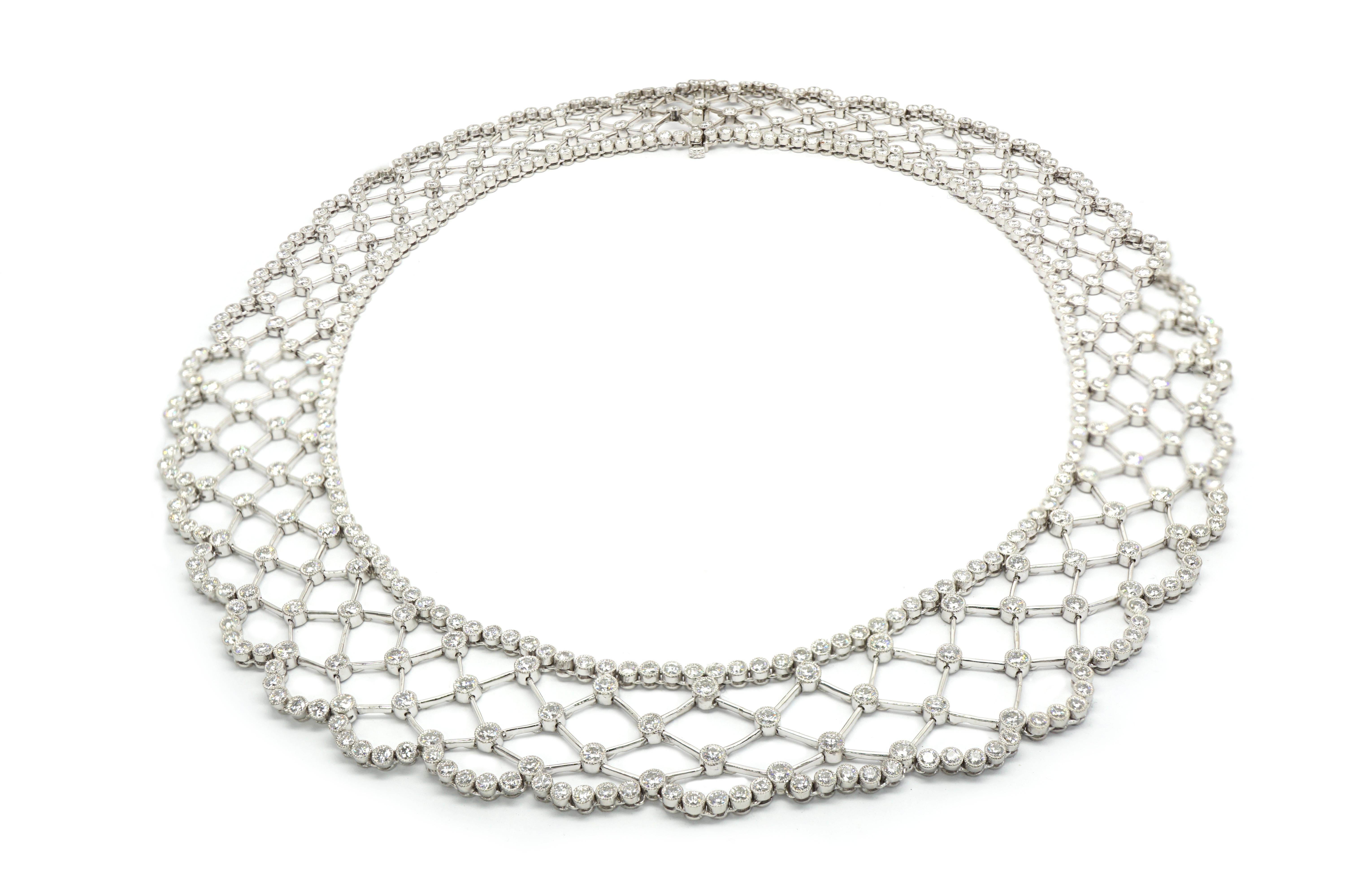 Sophia D 26.69 carat all diamond necklace set in platinum.

Sophia D by Joseph Dardashti LTD has been known worldwide for 35 years and are inspired by classic Art Deco design that merges with modern manufacturing techniques.
