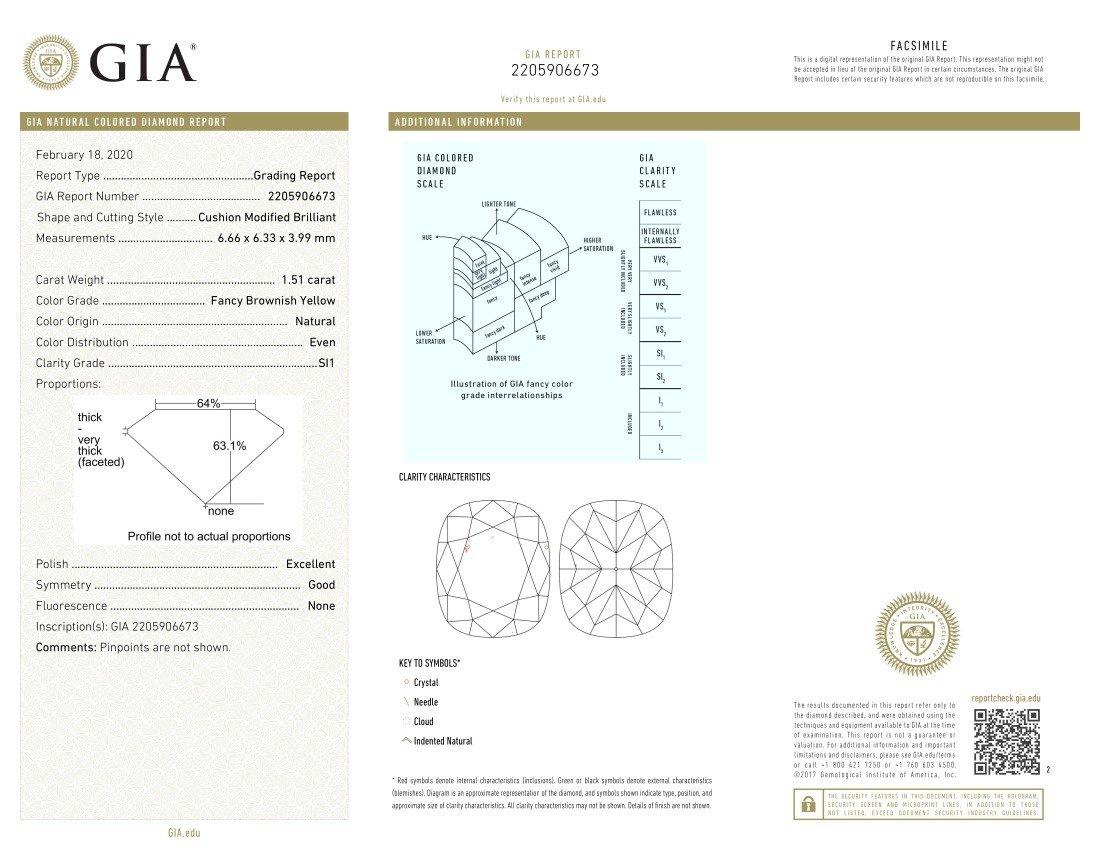 Luxurious Fancy Color Three Stone Ring with 2.01 Ct Natural Diamonds, GIA Cert 3