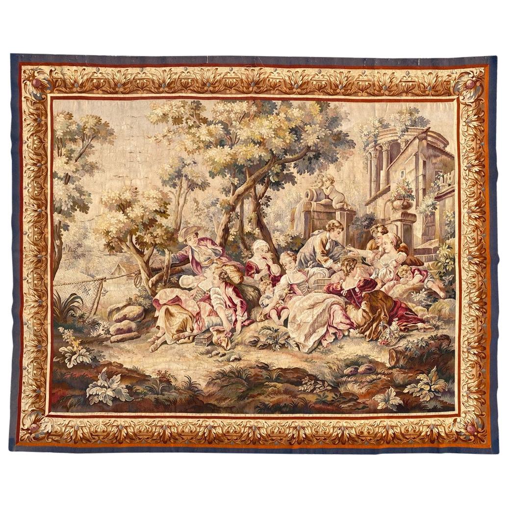 Luxurious Fine Antique French Aubusson Tapestry