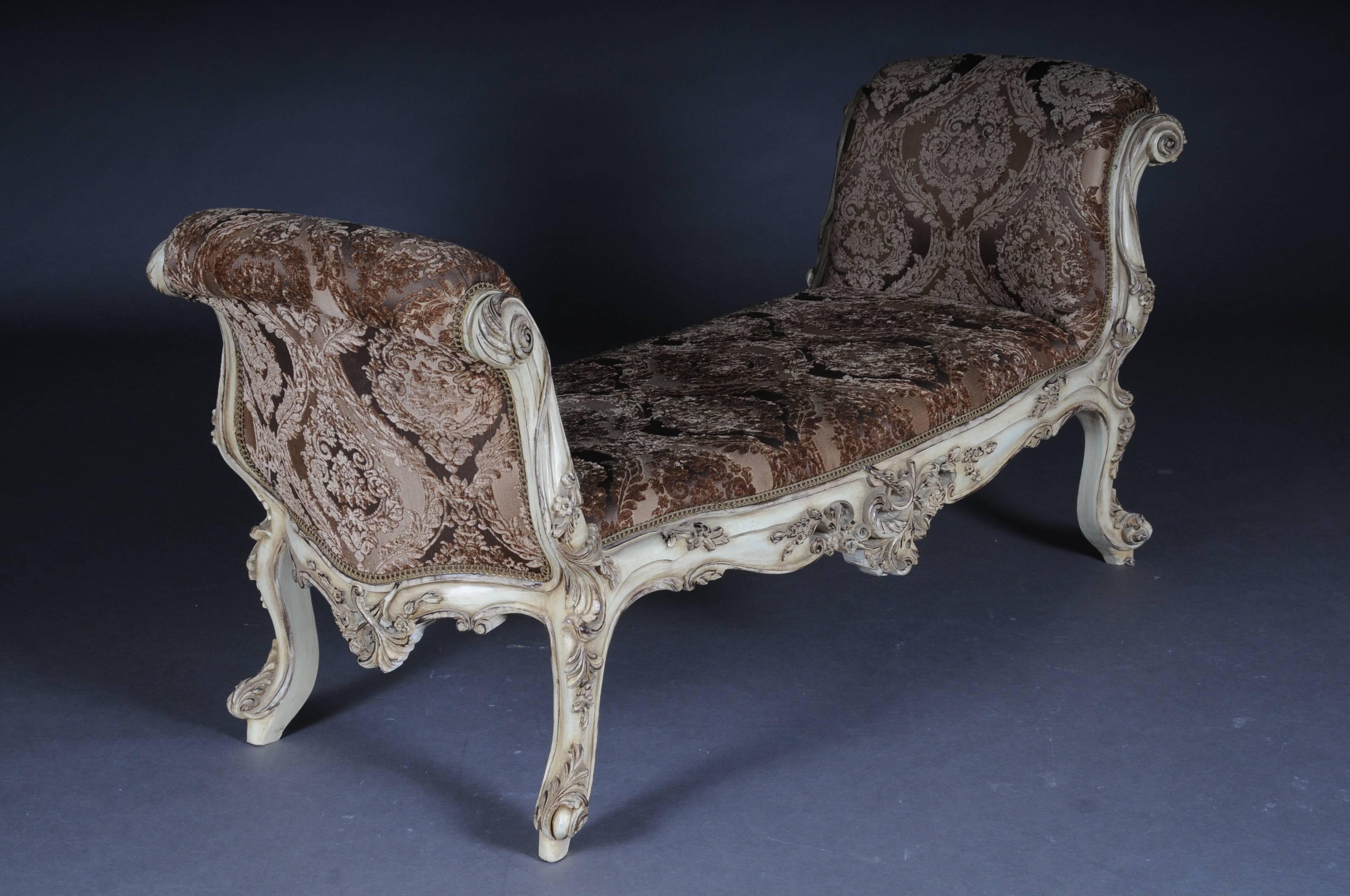 Hand-Carved Luxurious French Bench, Gondola in the Louis Seize XVI For Sale