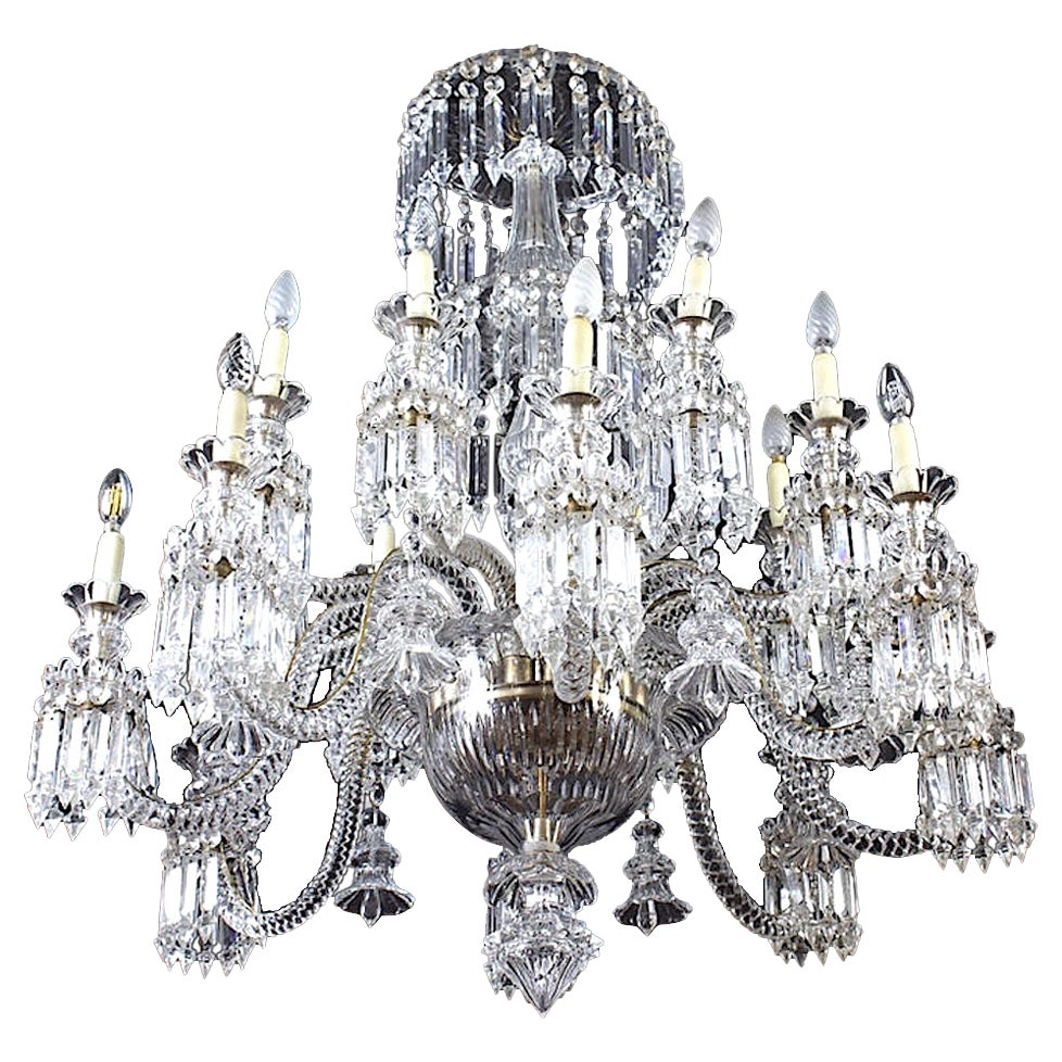 Lustre français luxueux en cristal, 1940