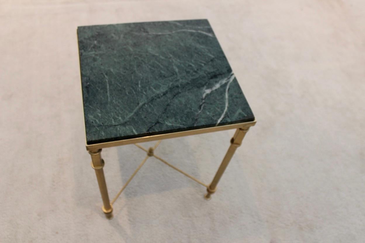 Luxurious French Marble and Brass Side Table, 1960s 1