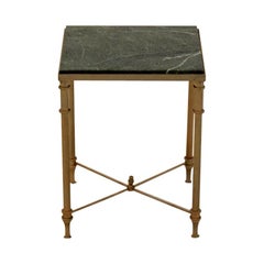Luxurious French Marble and Brass Side Table, 1960s