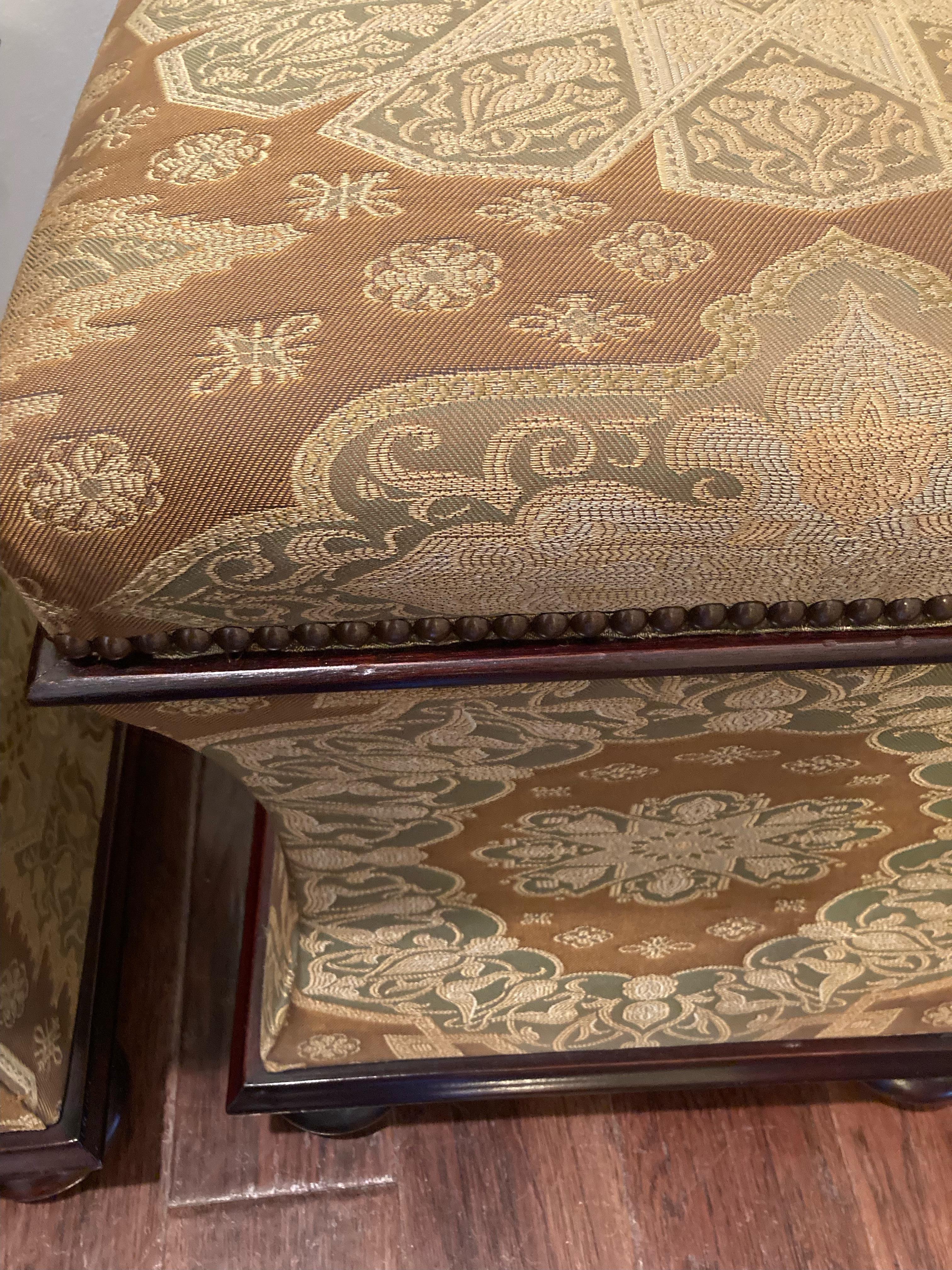 Luxurious George Smith Baby Belville Hourglass Shaped Storage Ottomans In Good Condition In Hopewell, NJ