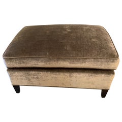 Luxurious George Smith Mohair Velvet Ottoman