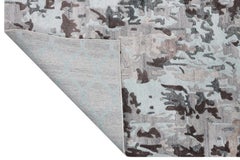 Luxurious Handcrafted Dark Gray / Light Blue Runner