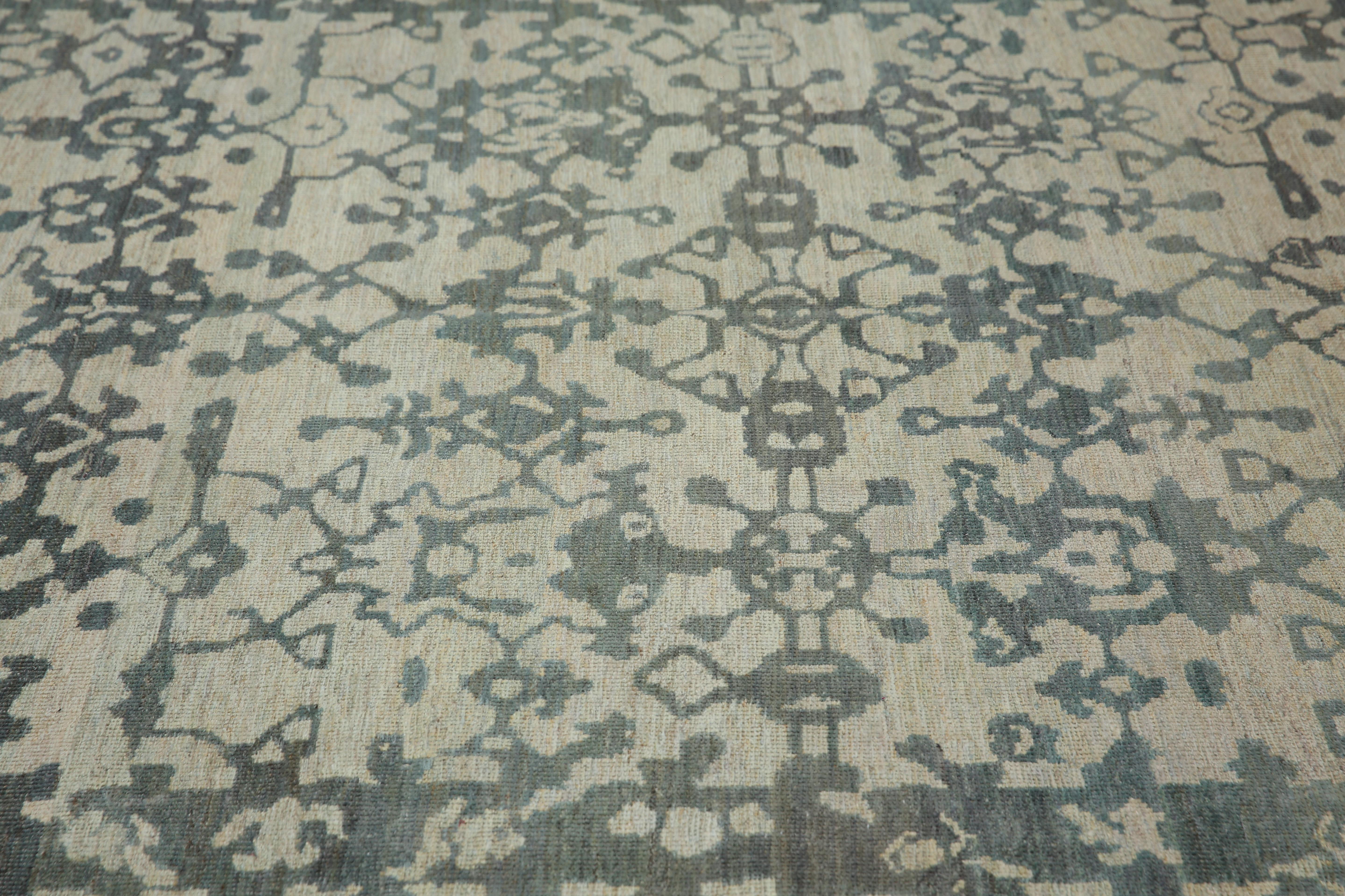 Contemporary Luxurious Handmade Sultanabad Rug - Transitional Design, Blue Tones - 5'10'' x 8 For Sale