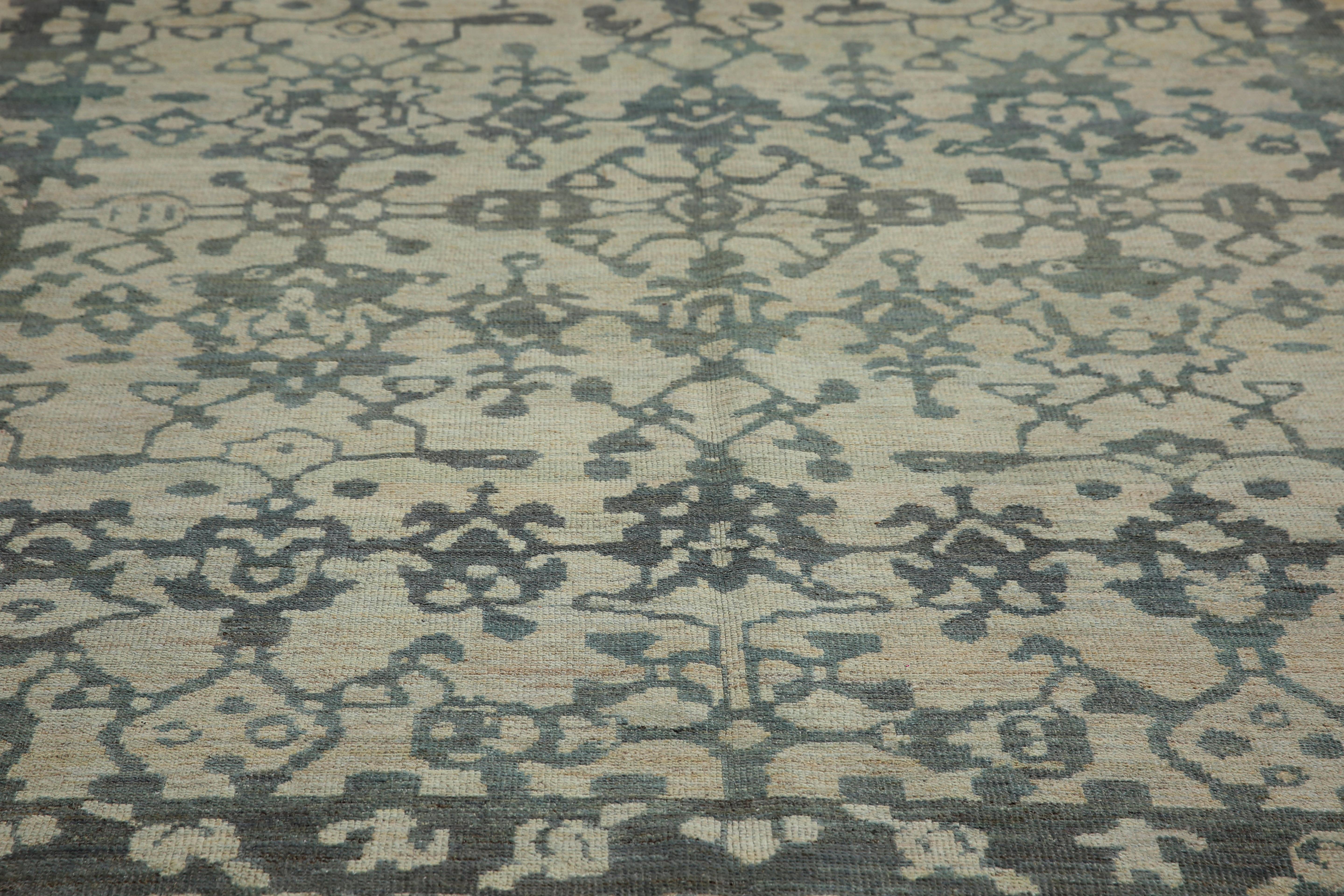 Lujosa Alfombra Sultanabad Hecha a Mano - Diseño Transicional, Tonos Azules - 5'10'' x 8 en venta 1