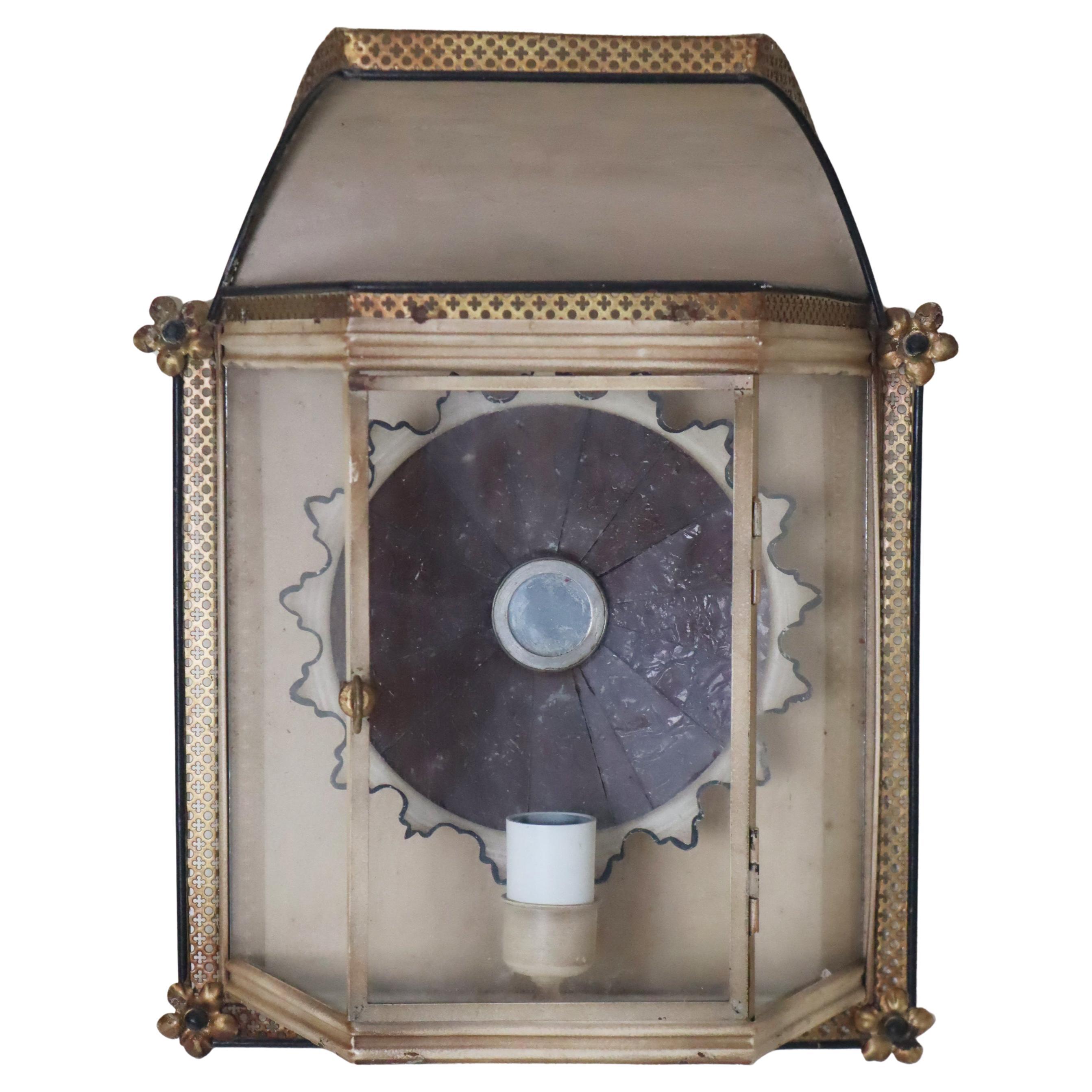 Luxurious Hollywood Regency Wall Lantern France 1960s For Sale