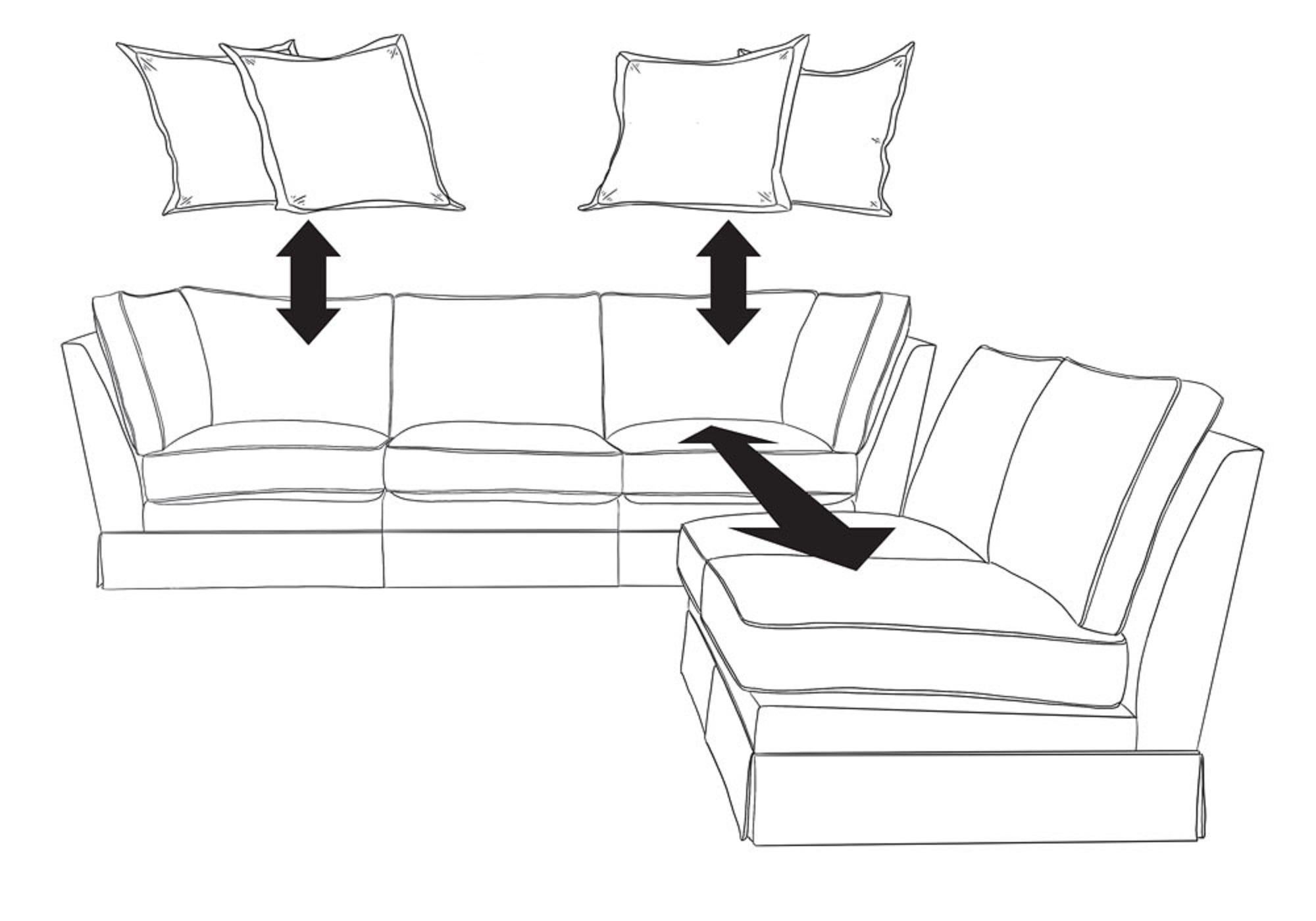 Luxuriöses L-förmiges Sofa, maßgeschneidert aus britischer Wolle und Denim in Blau mit Spiral Sprung (Englisch) im Angebot