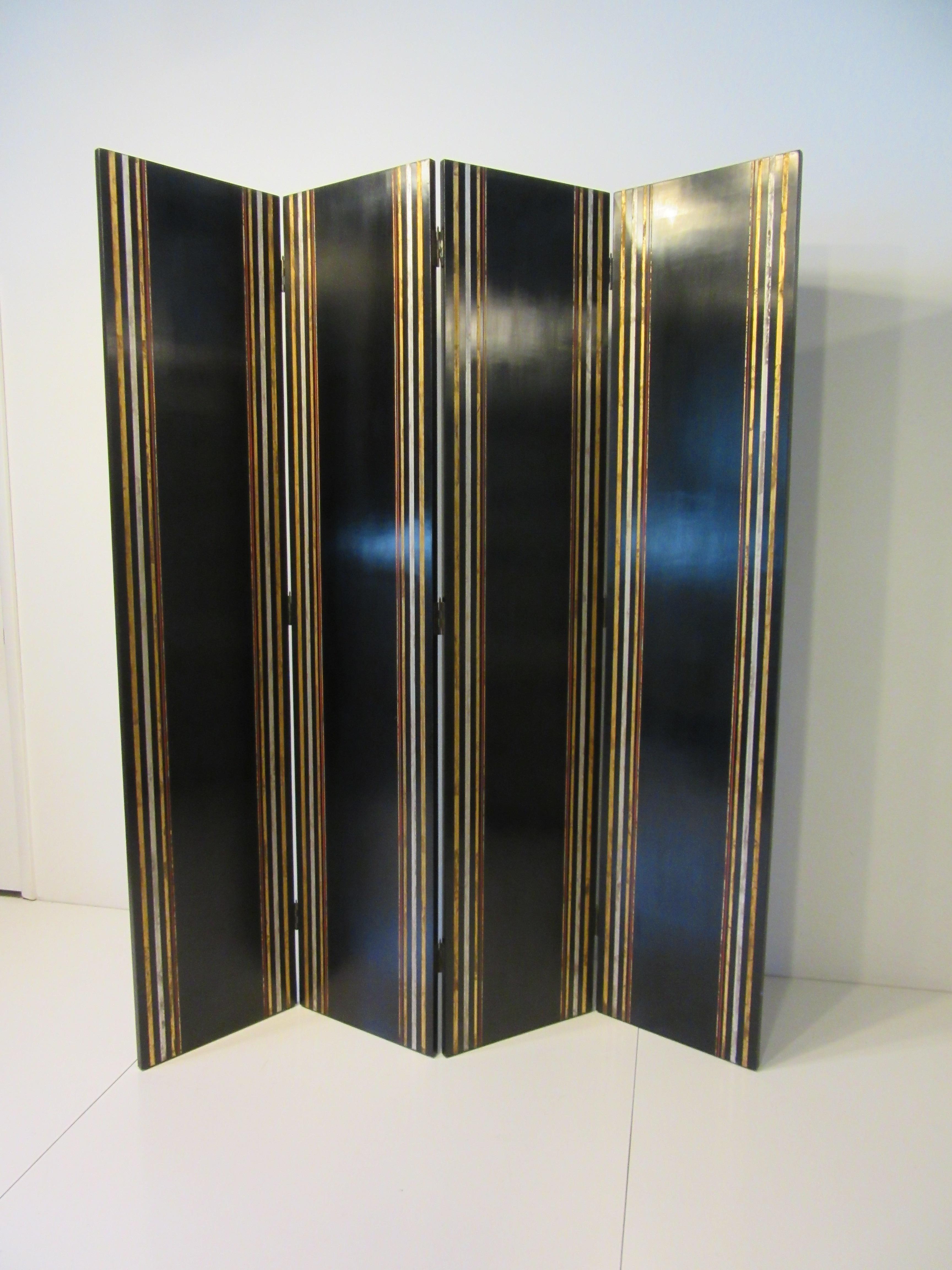 Wood Luxurious Large 4 Panel Screen / Divider by Maitland Smith For Sale