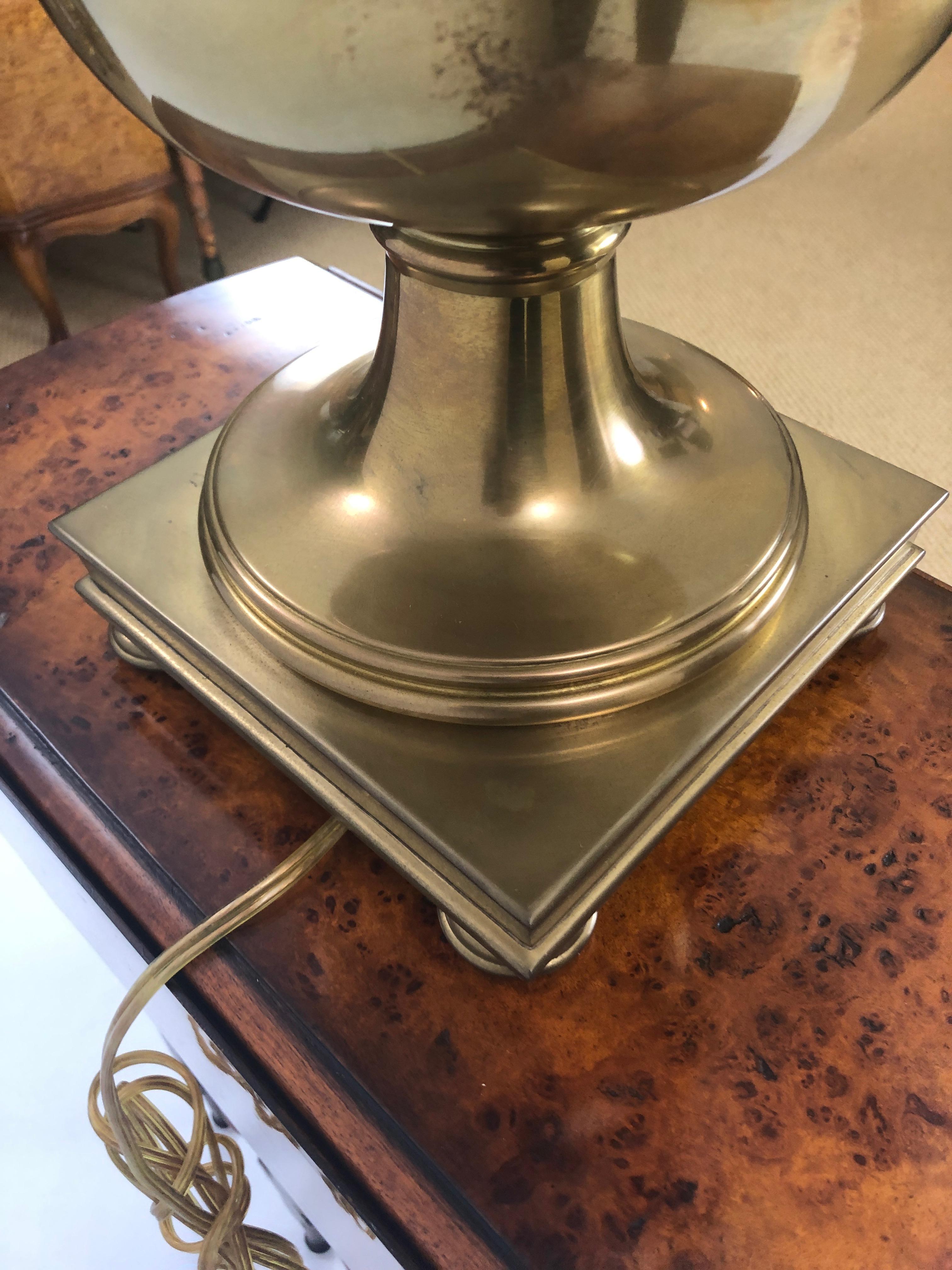 Luxurious Large Brass Urn Table Lamp by Ralph Lauren 3