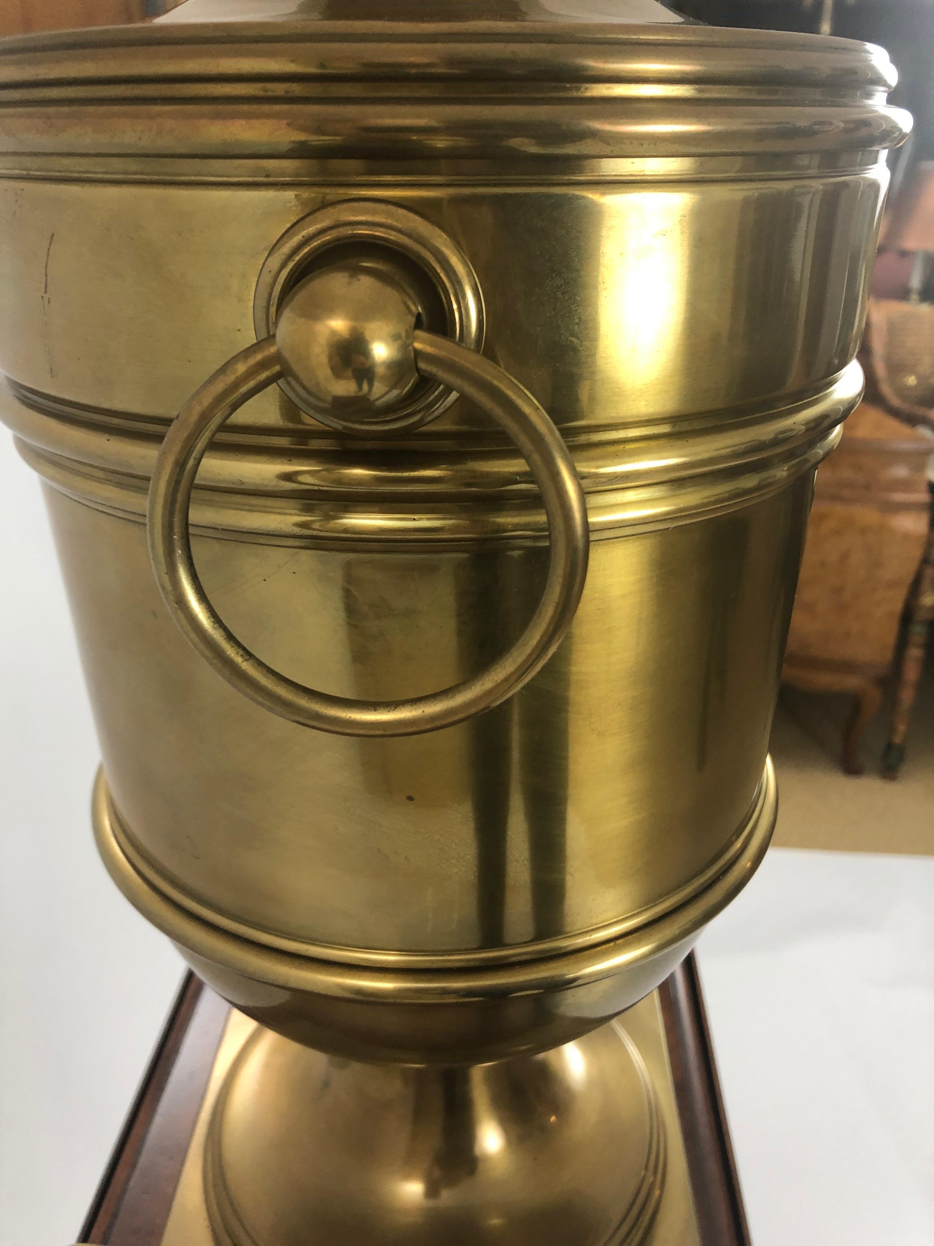 Luxurious Large Brass Urn Table Lamp by Ralph Lauren 4