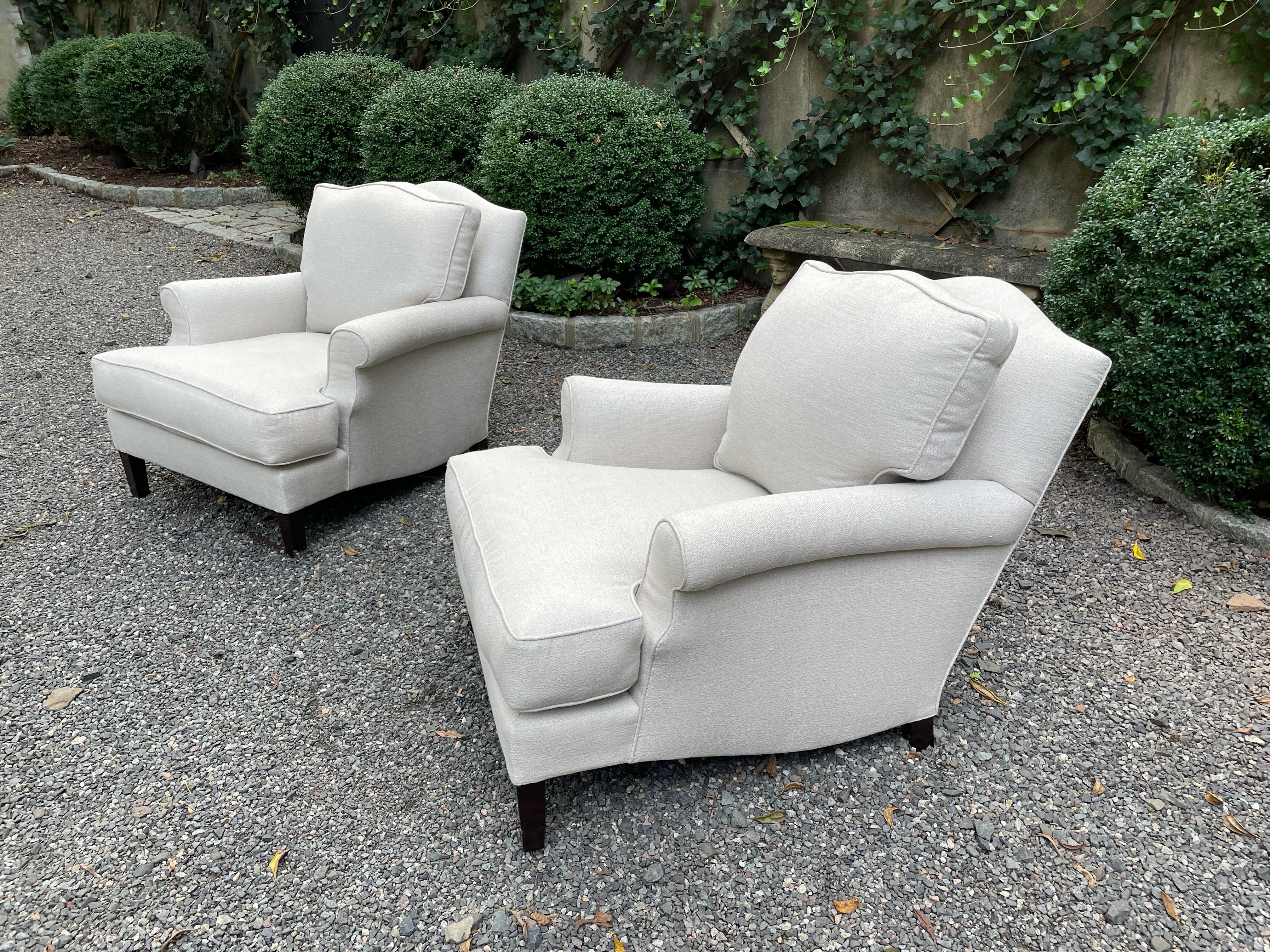 Contemporary Luxurious & Large Nancy Corzine Club Chairs