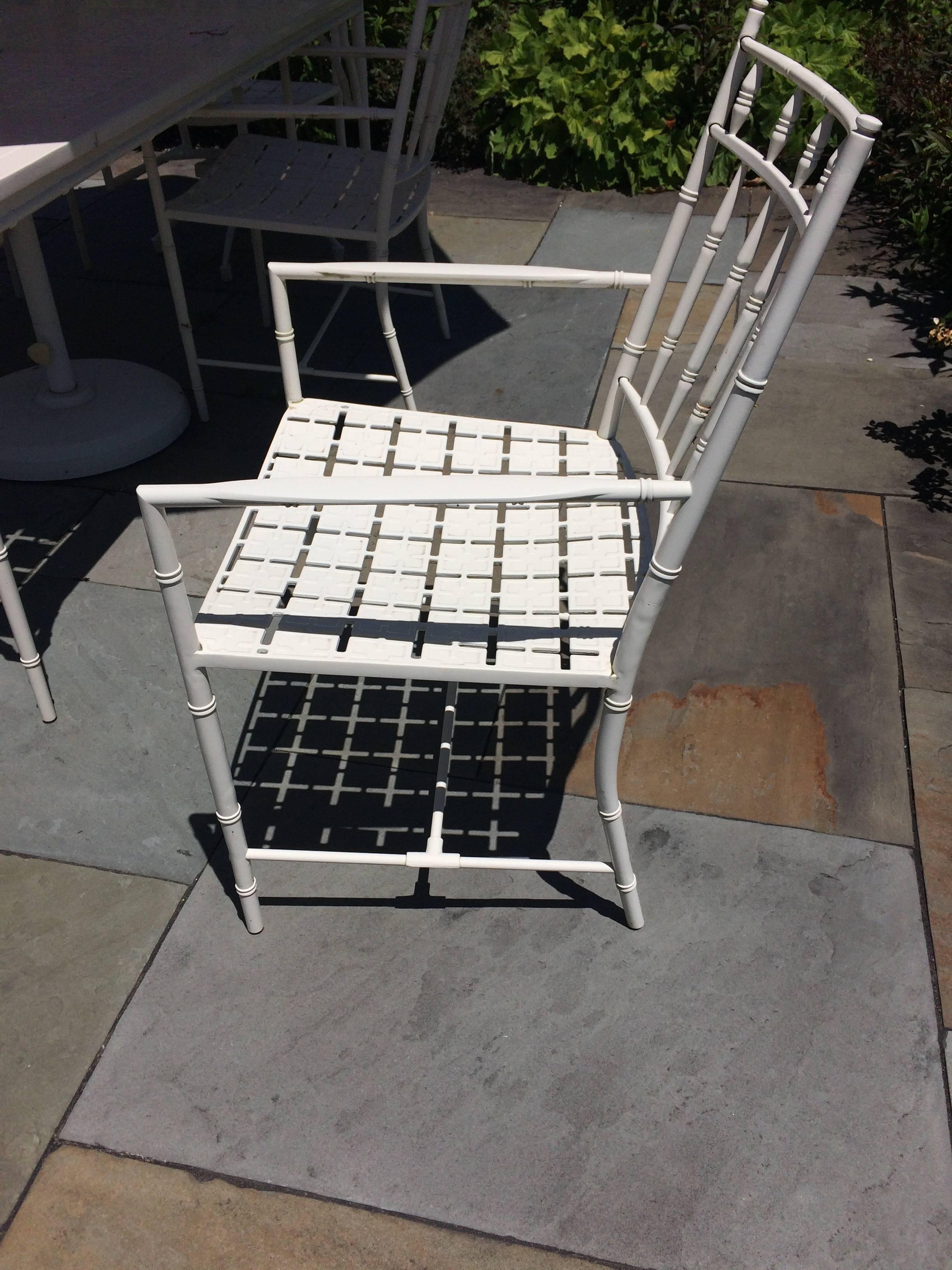 Luxurious Large Rectangular Patio Dining Table Set with Six Chairs 3