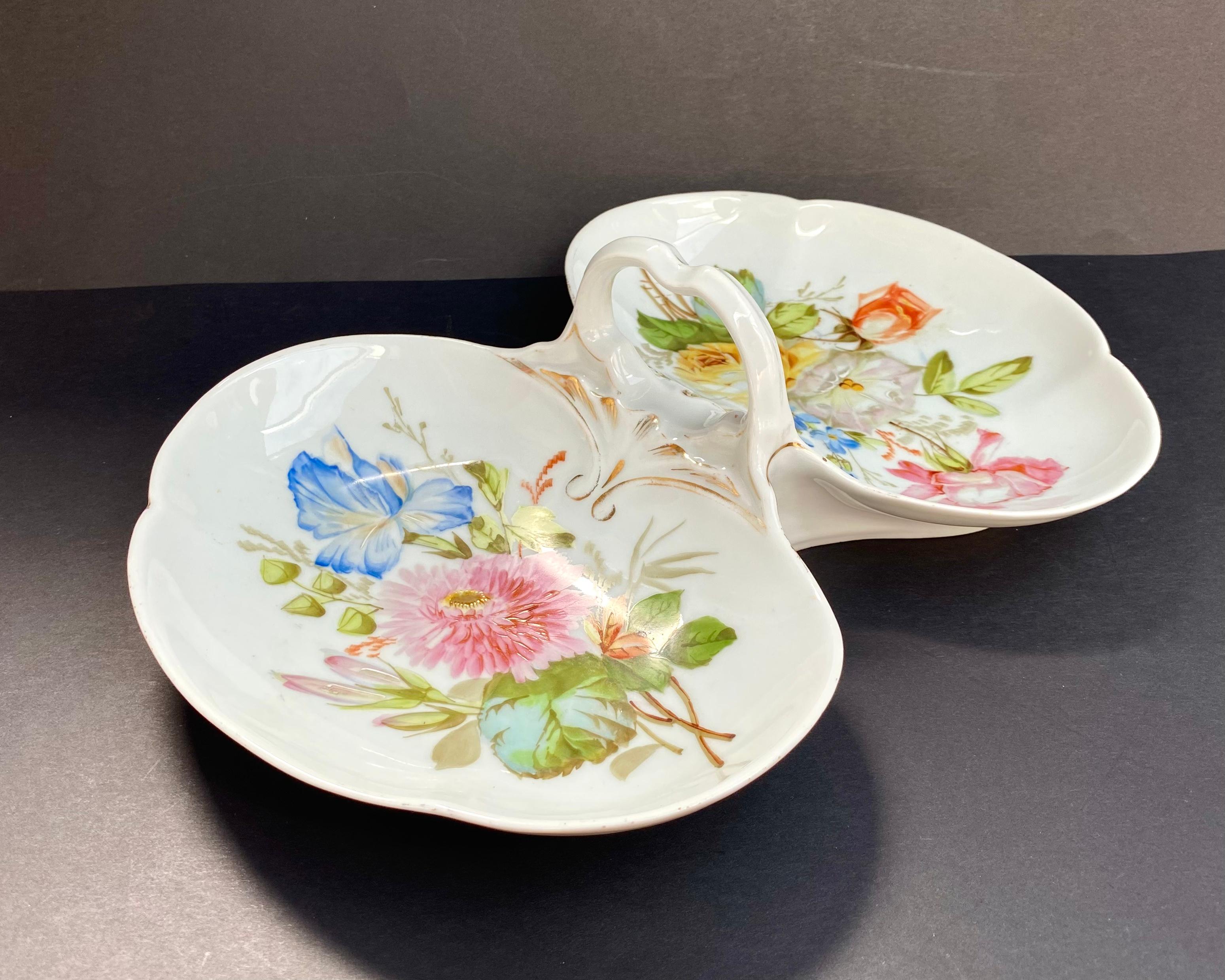Luxurious Large Serving Plate With Two Sections, France, 1920s 2