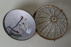 Luxuriöser Bleikristall Flush Mount mit floralem Design im Hollywood Regency Stil