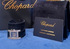 Luxueuse montre Chopard neuve en or 18 carats avec cadran et lunette en diamants, pour femmes 