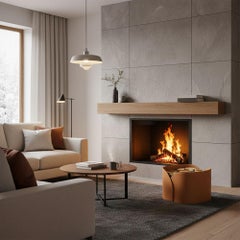 Luxurious Leather Log Holder IGNIS - Modern Design
