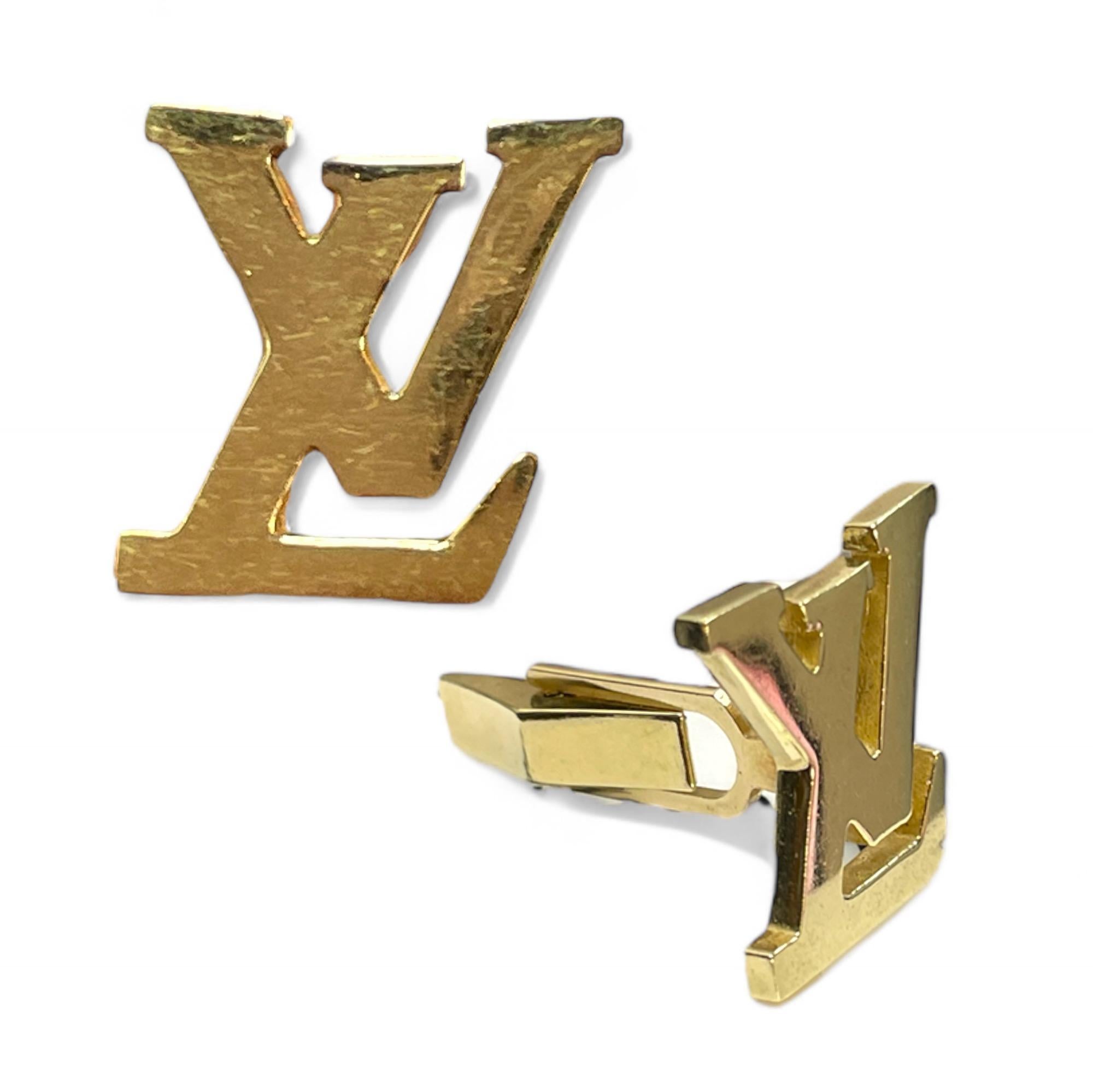 da uomo o donna Lussuosi gemelli in oro giallo 14 carati con l'iconico Monogram 