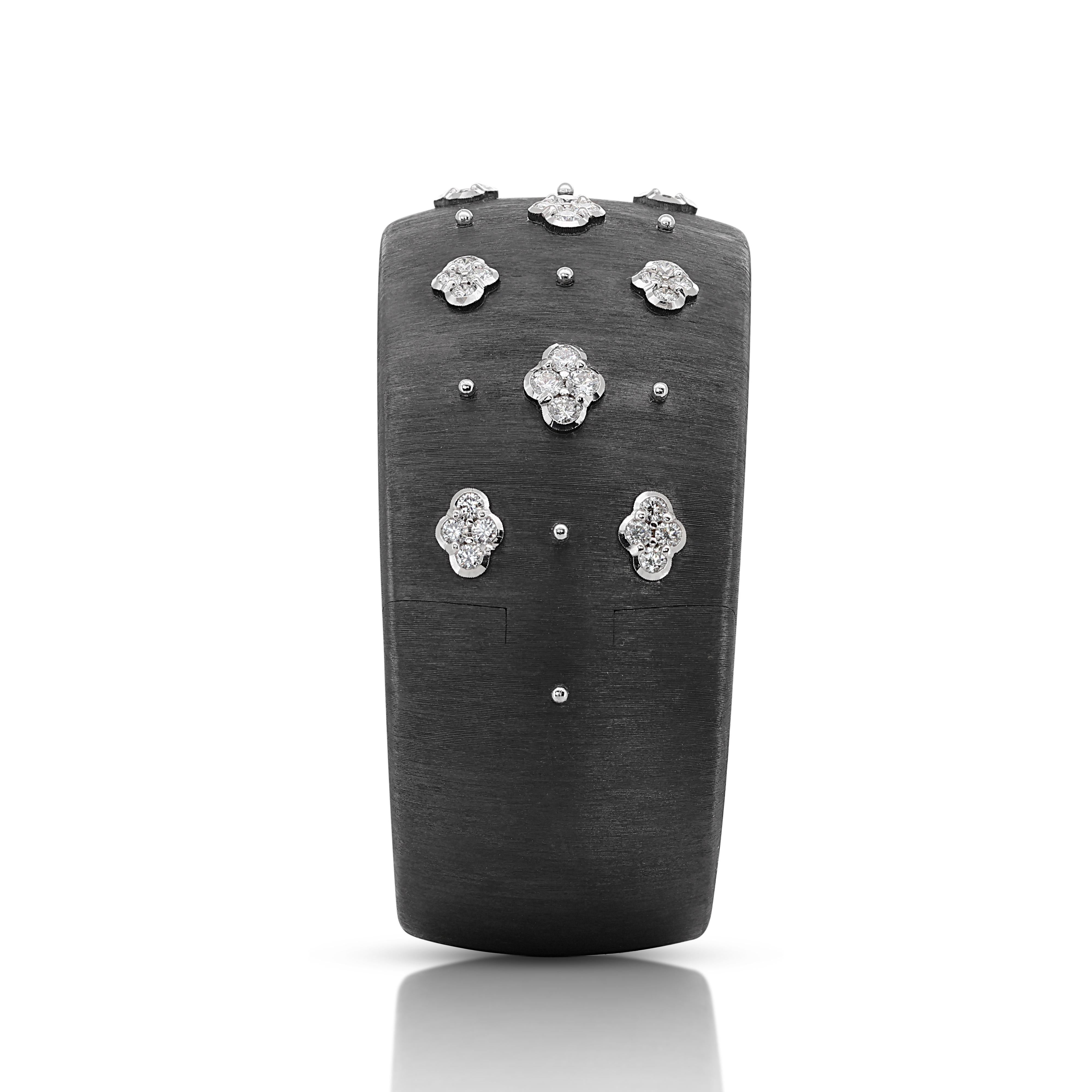 Women's Luxurious MACRI AB BRACELET BUCCELLATI 1.48ct Round Brilliant Diamond Bracelet For Sale