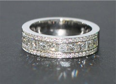 Luxurious mens ring platinum 3 carats mens diamond jewelry diamond wedding band