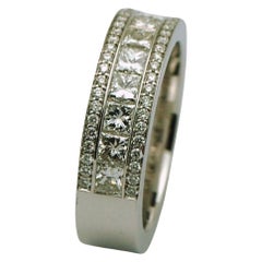 Luxurious mens ring platinum 3 carats mens diamond jewelry diamond wedding band