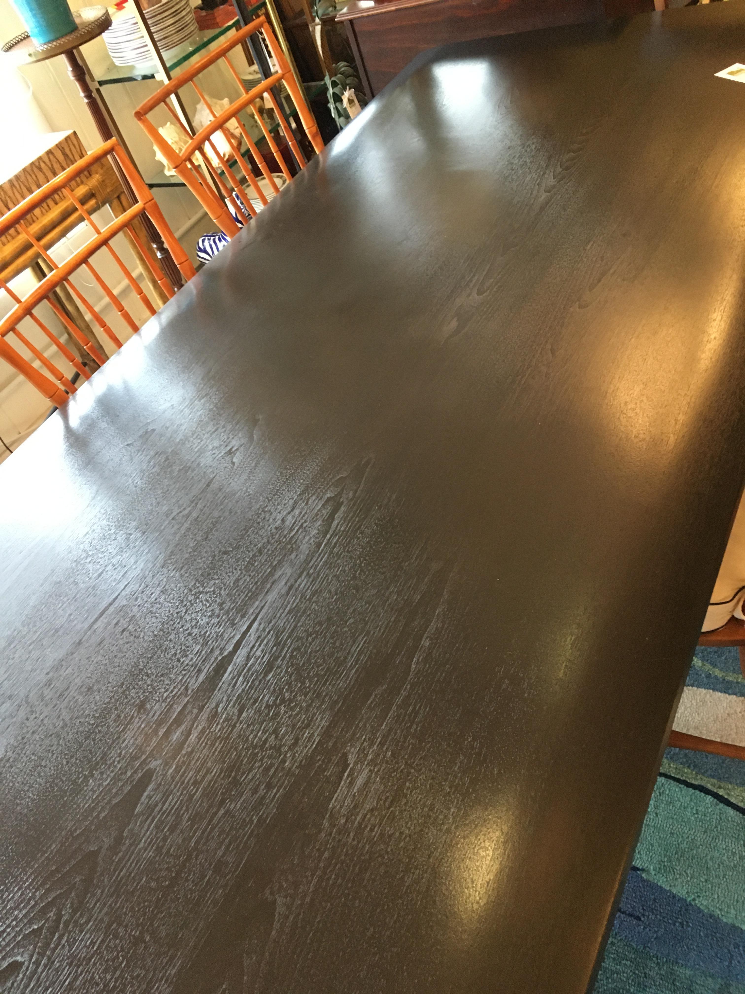 Luxurious Modern Long Courrier Ebonized Oak Christian Liaigre Dining Table 9