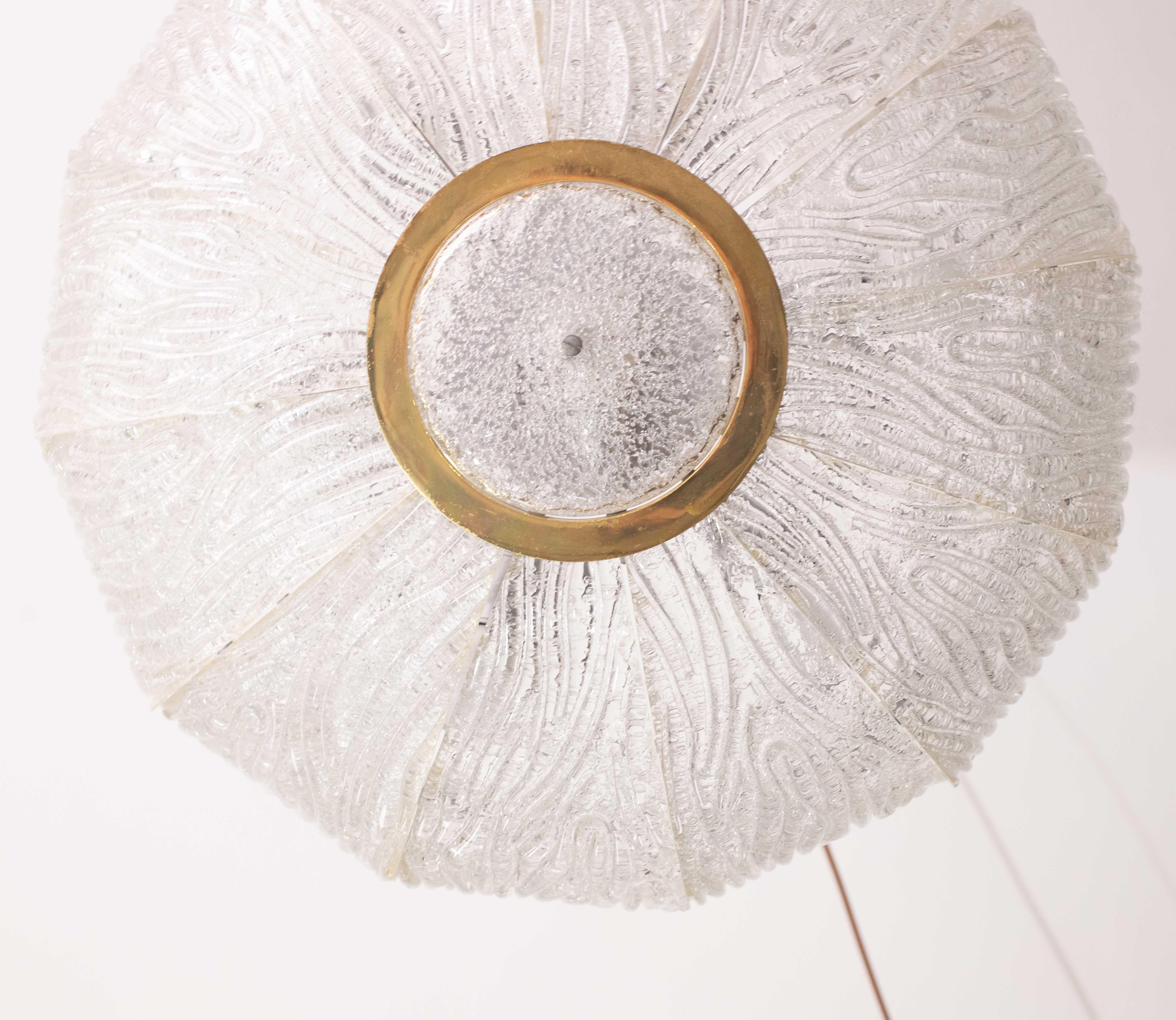Lujosa lámpara de techo de cristal de Murano modelo Royal de Barovier e Toso, años 70 en venta 5