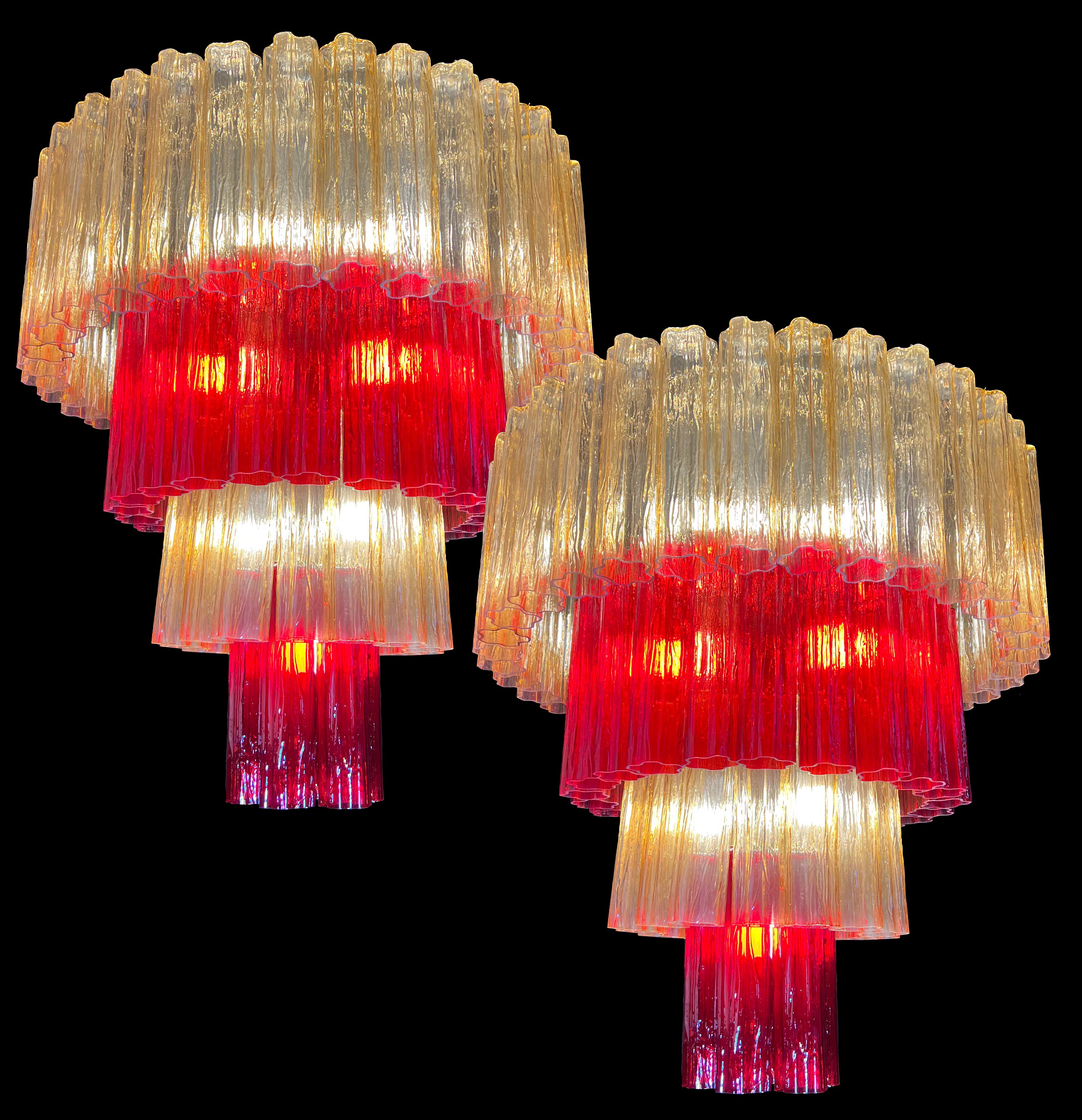 Luxurious Pair of Murano Chandeliers by Valentina Planta For Sale 12