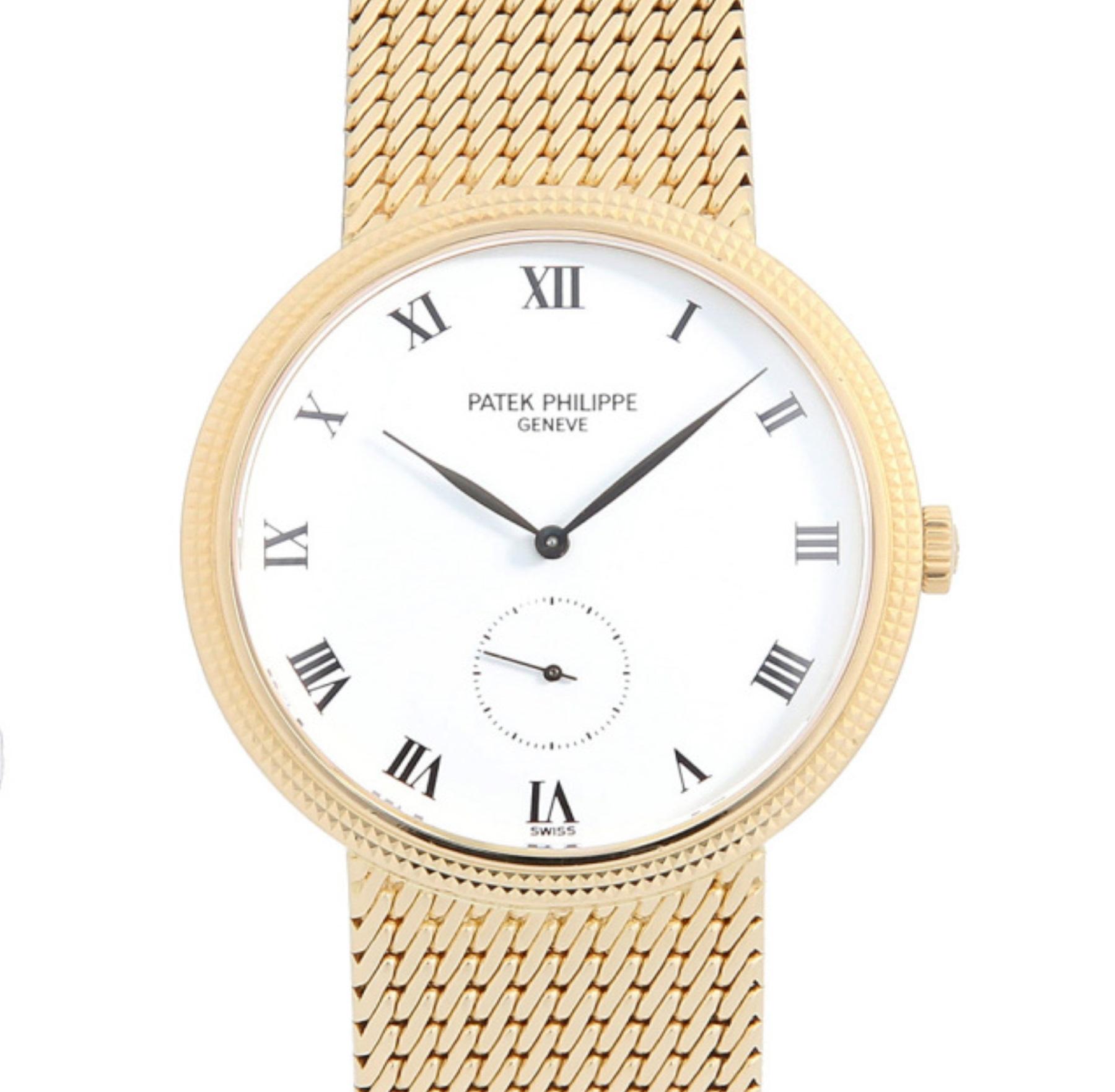 Luxurious Patek Philippe Calatrava 3919/5J Men's Watch - Pre-Owned Gold For Sale