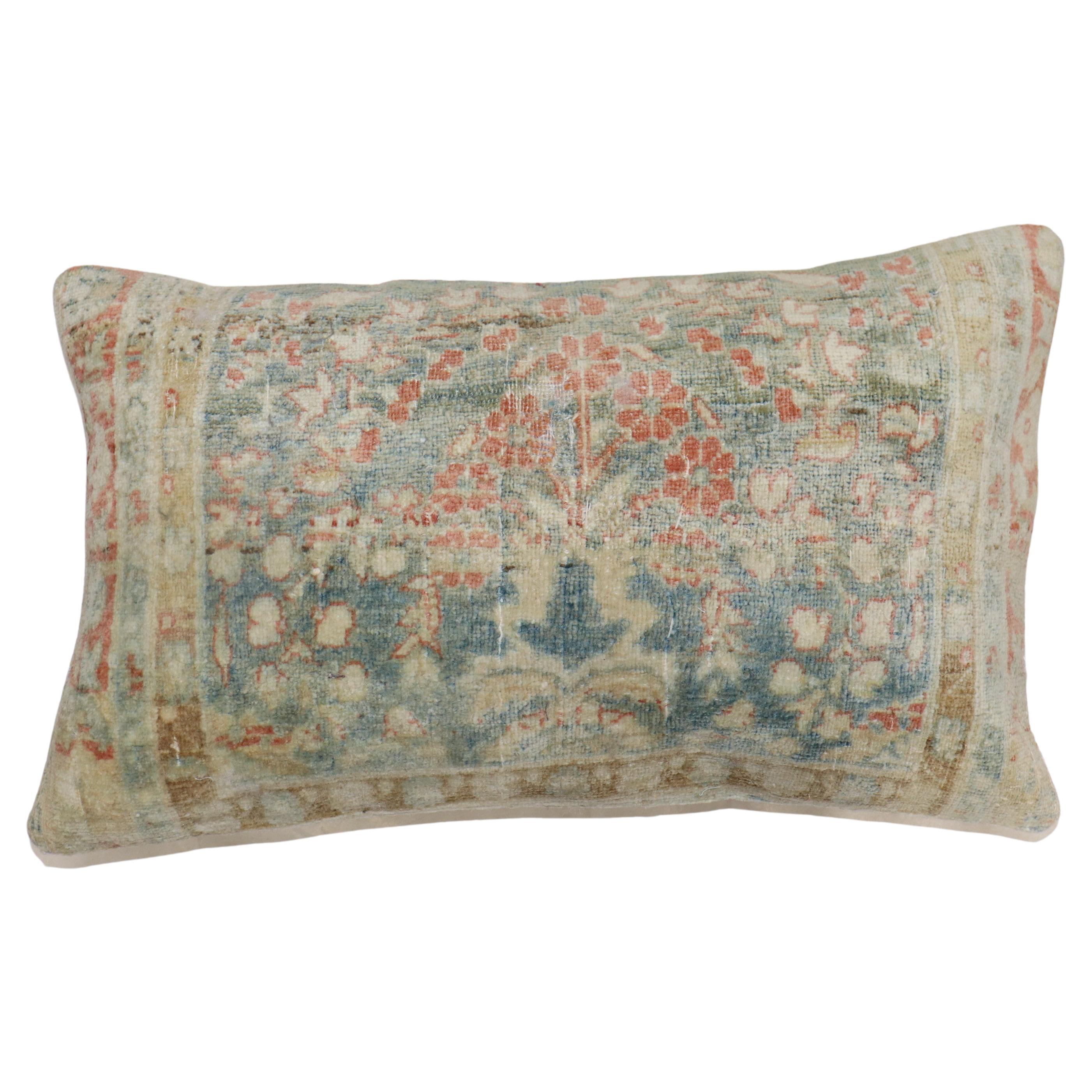 Luxurious Persian Sarouk Rug Pillow