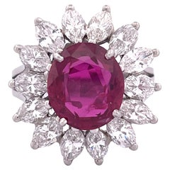 Luxurious Platinum Ruby and Diamond Ring