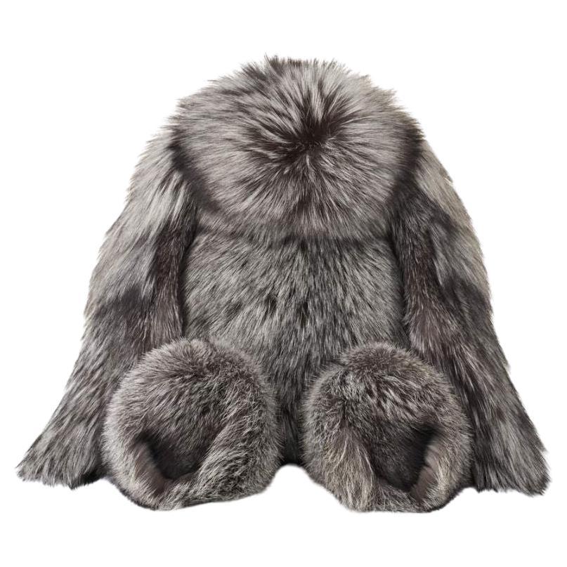 Luxurious Rabbit Teddy Bear, Made from Gold Fox, Finland For Sale