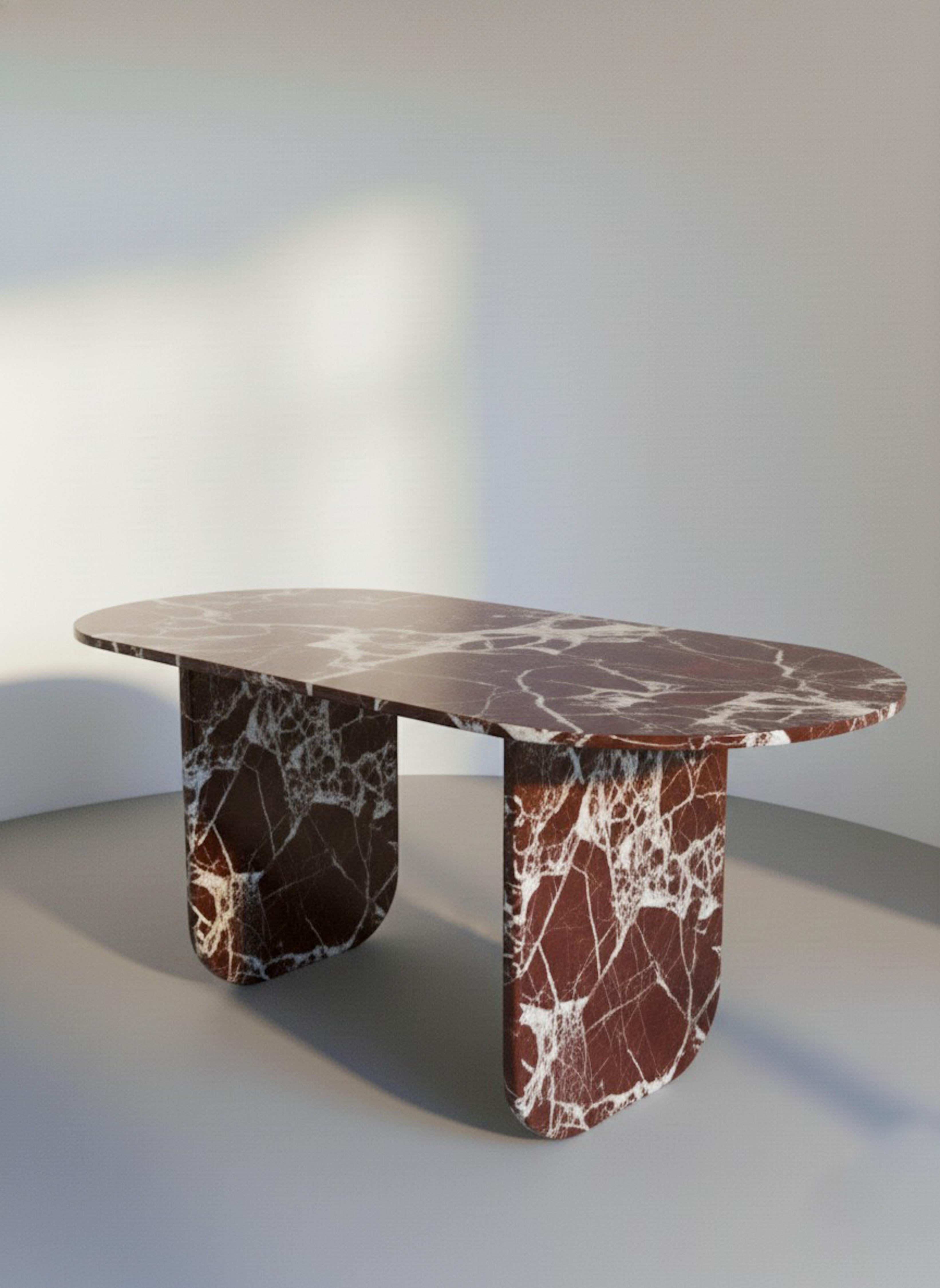 Luxueux marbre rouge italien - Table de salle à manger en marbre Rosso Levanto Neuf - En vente à İnegöl, TR