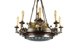 Luxurious Representative Art Nouveau Figural Chandelier