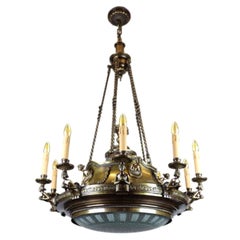 Luxurious Representative Art Nouveau Figural Chandelier