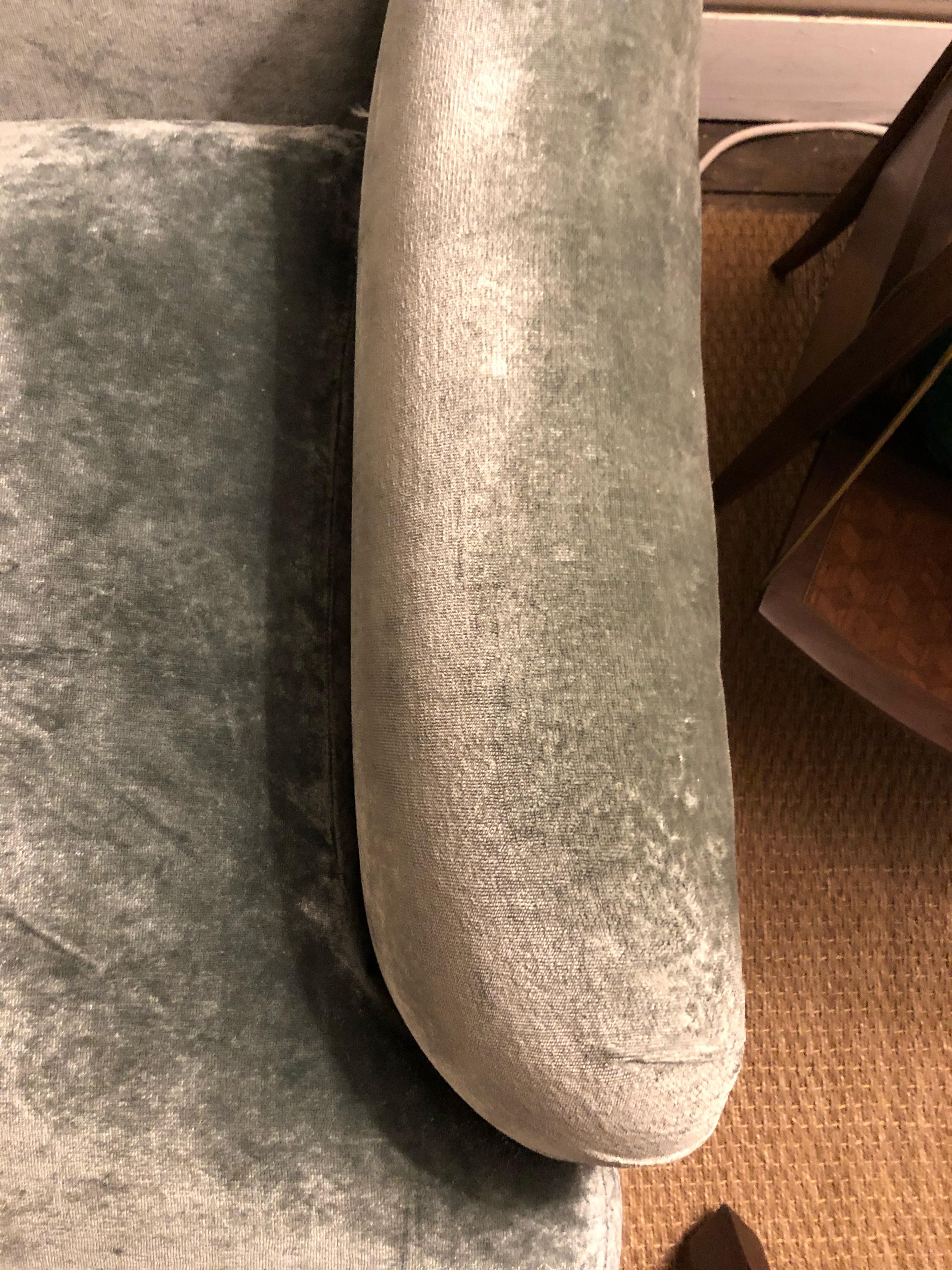 Luxurious Sage Velvet George Smith Style Classic Sofa 7