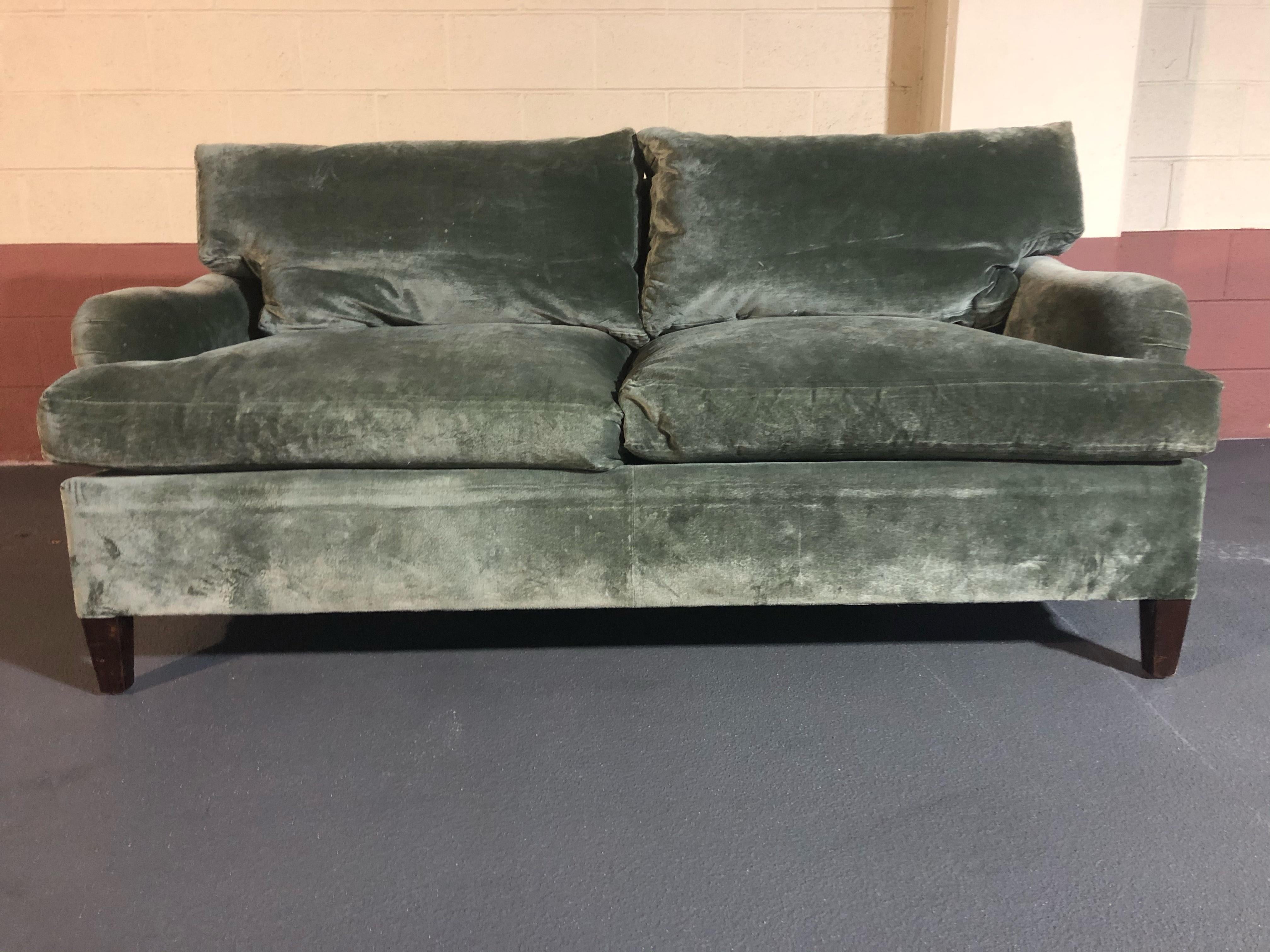 sage velvet couch
