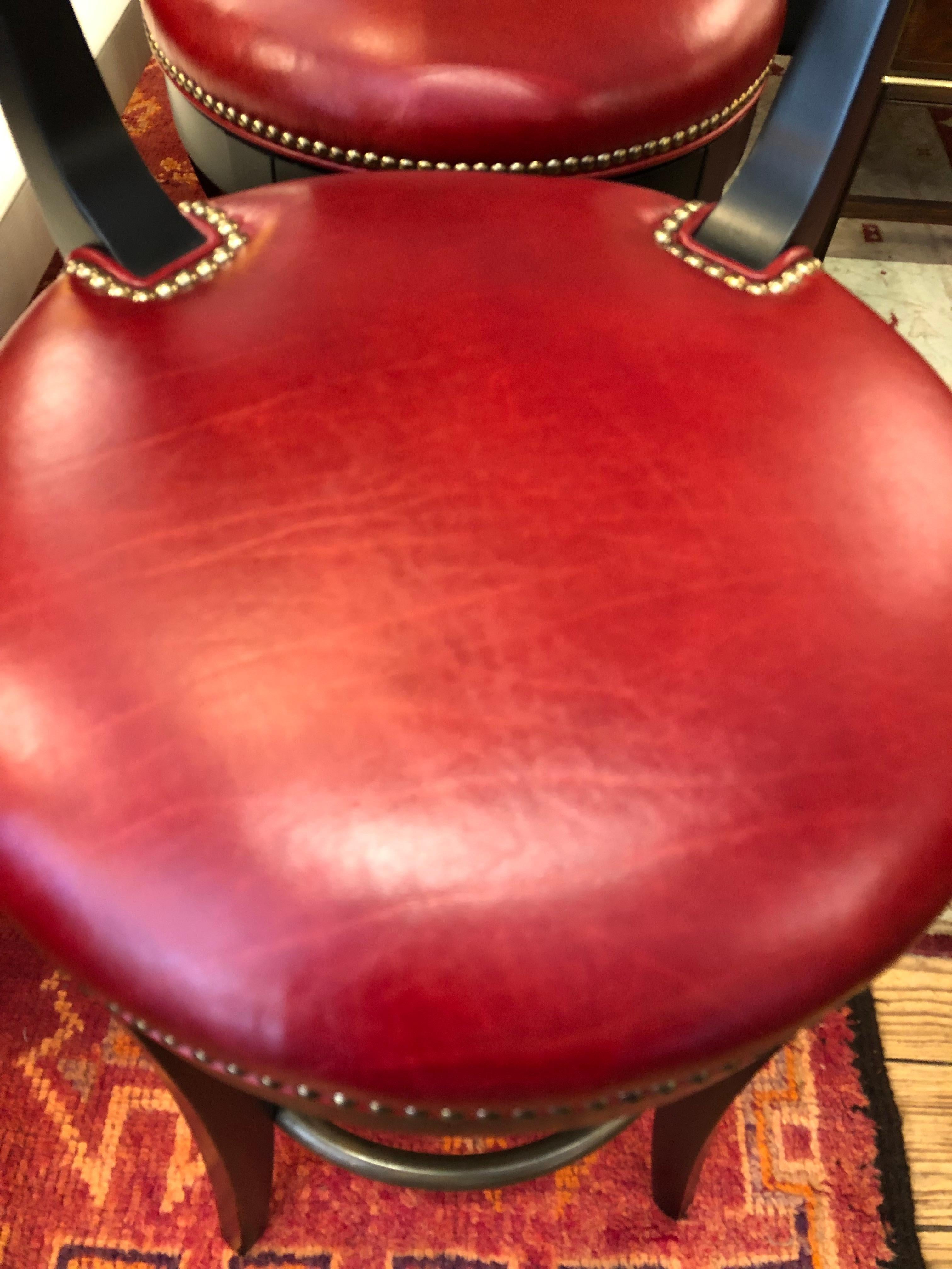 dark red bar stools